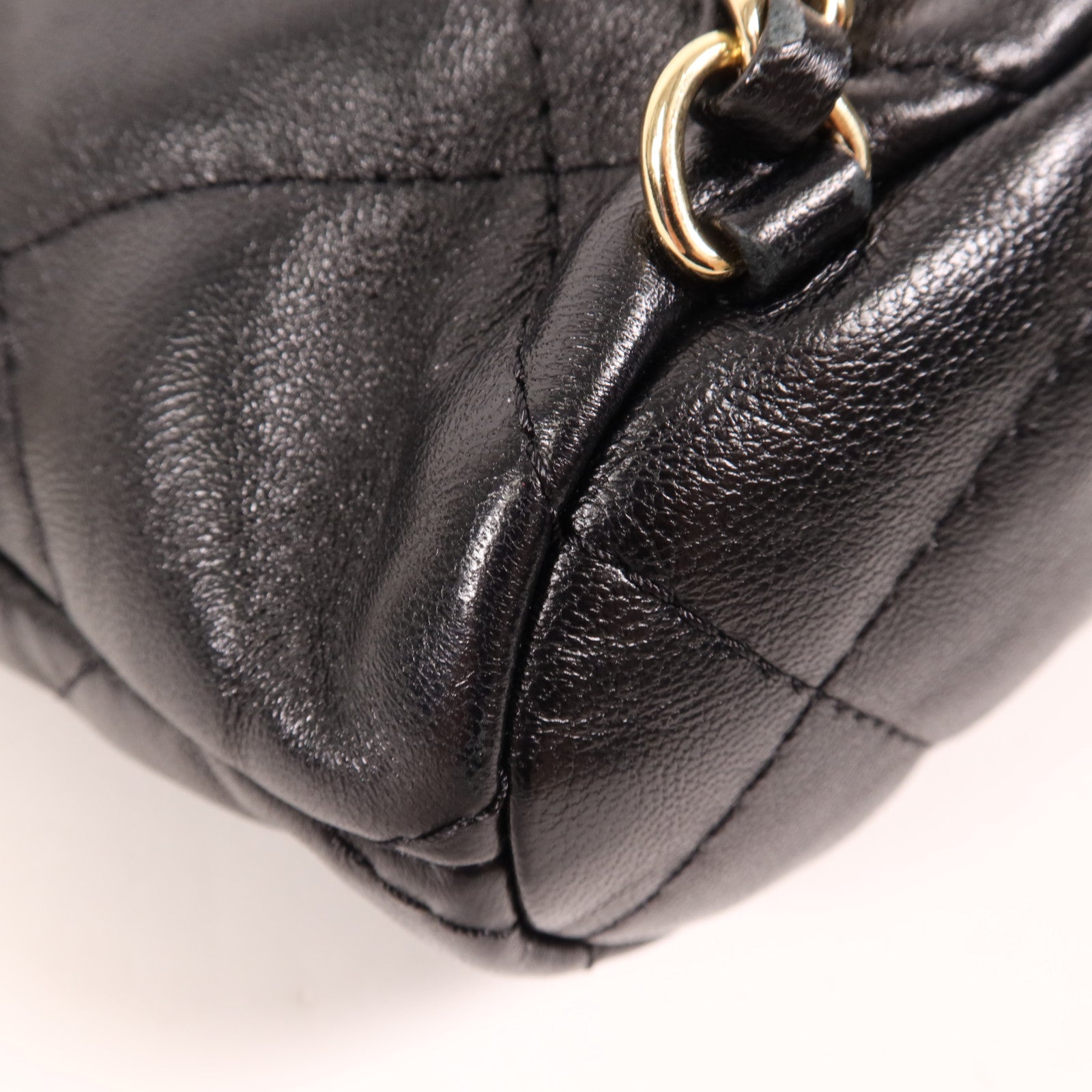 CHANEL 牛皮皮革Rucksack金扣背包