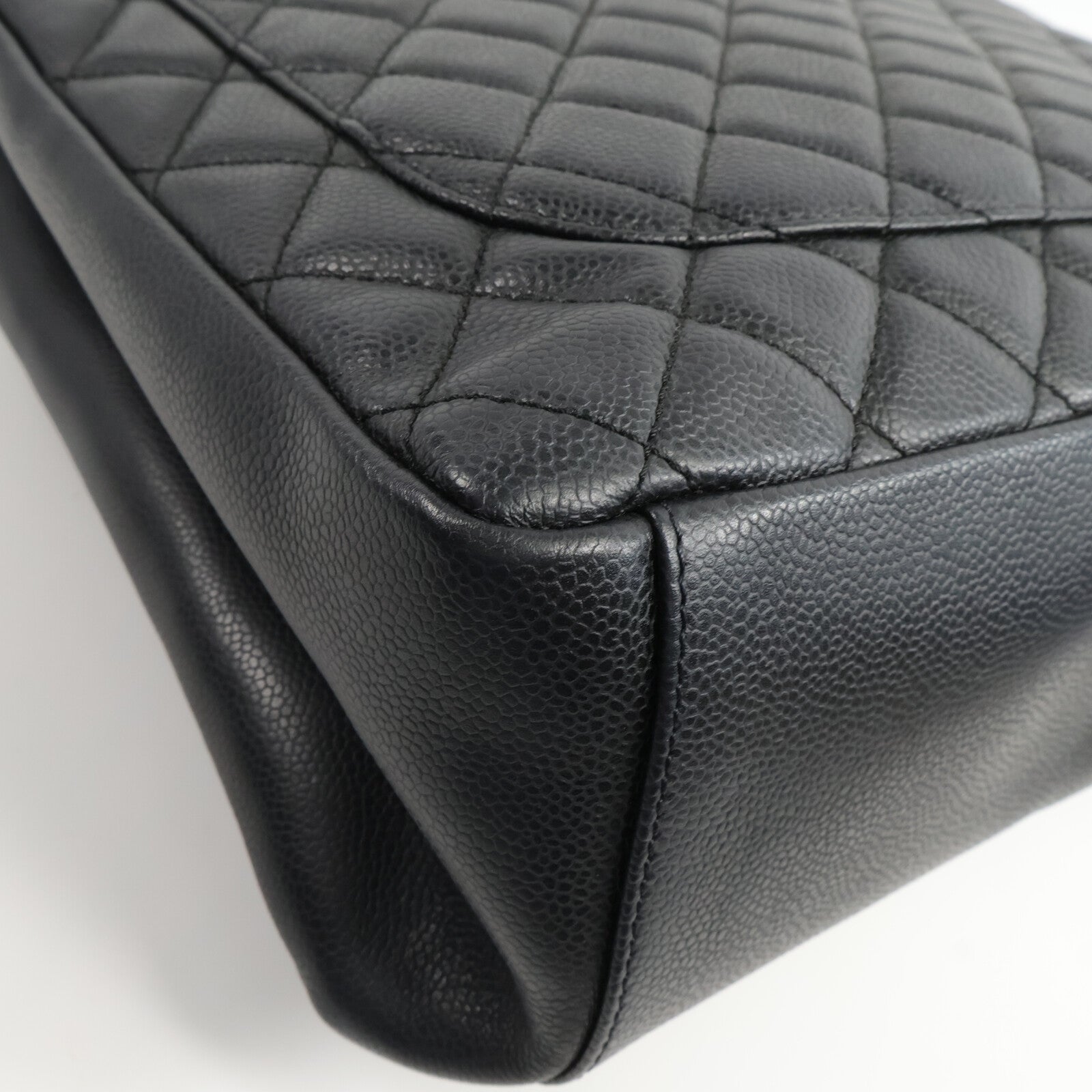 CHANEL 牛皮皮革GST Grand Shopping Tote Bag鏈帶肩背袋