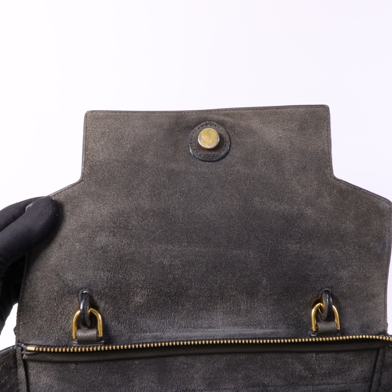 CELINE 牛皮皮革Belt Bag金扣手挽肩背兩用袋