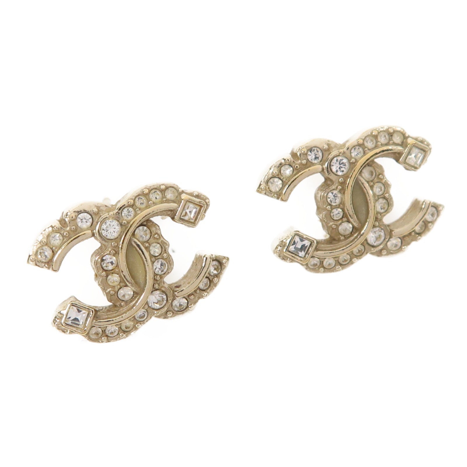 CHANEL 金屬Earrings耳環金色/白色