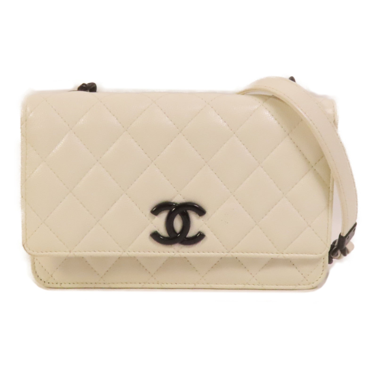 CHANEL 【激減優惠】牛皮皮革WOC Wallet On Chain鏈帶肩背袋