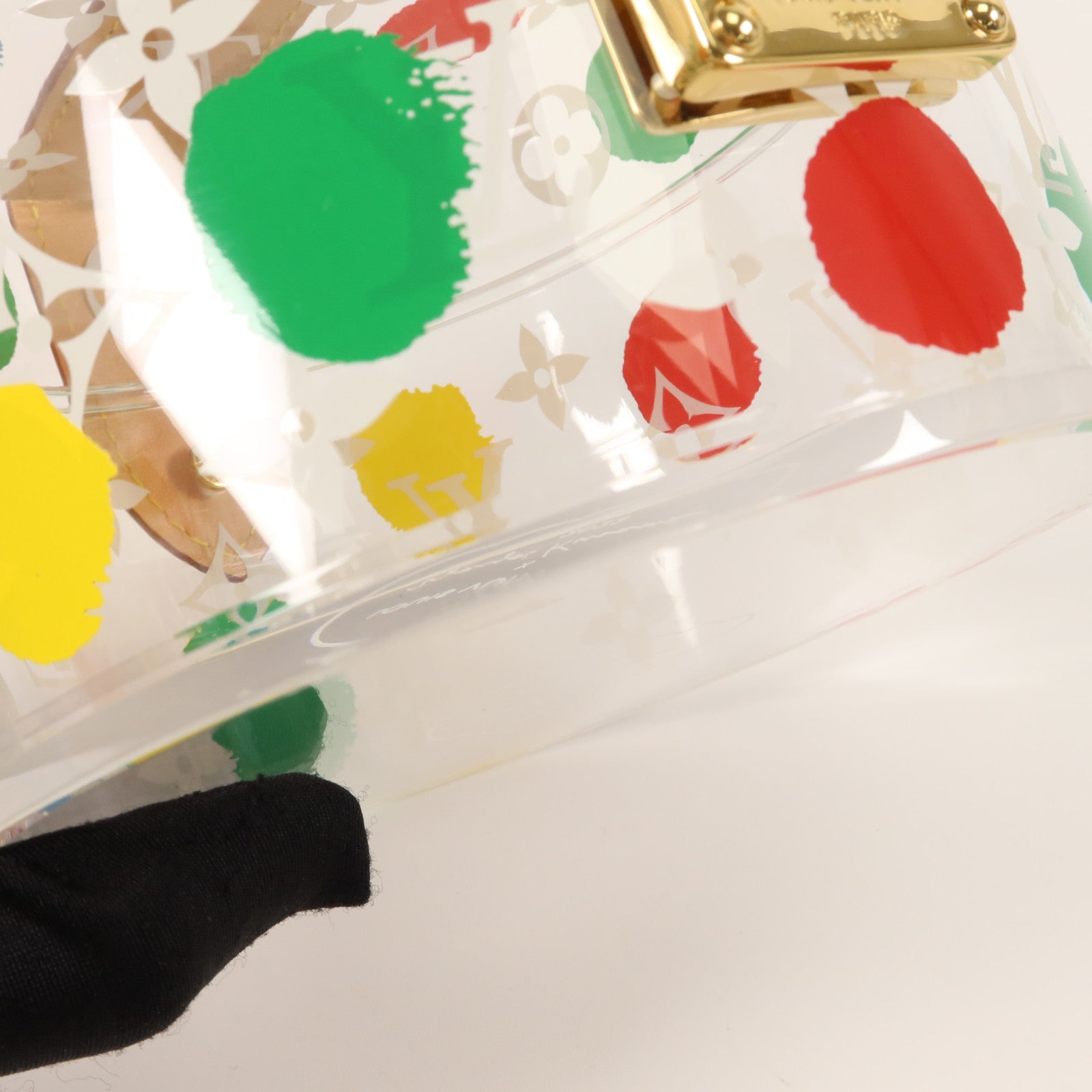 LOUIS VUITTON 有機玻璃/金屬/VVN Yayoi Kusama Painted Dots Scott Box首飾盒