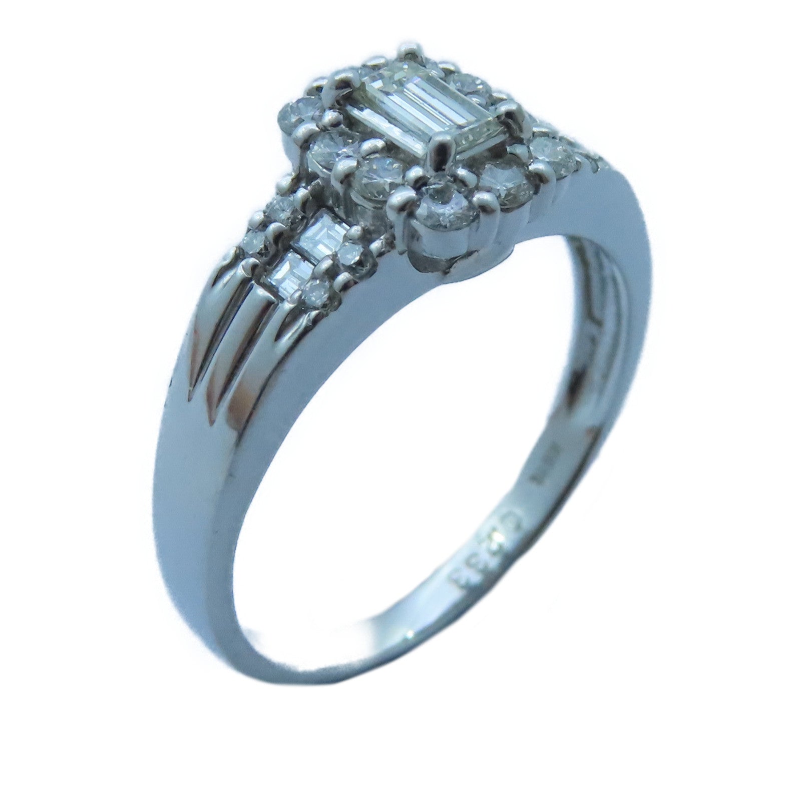JEWELRY 【激減優惠】18K白金Diamond Ring 0.233ct/0.50ct鑽石戒指US#8