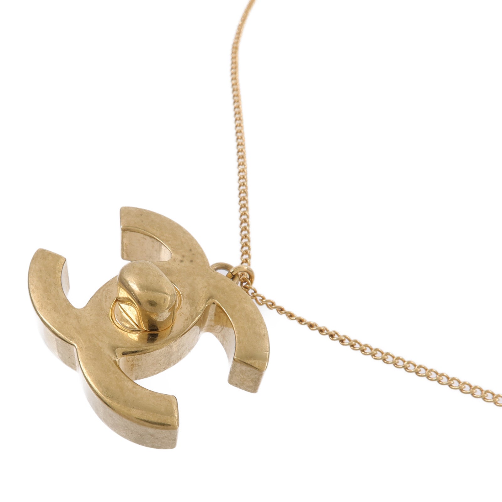 CHANEL 金屬Vintage CC Turnlock Necklace項鍊