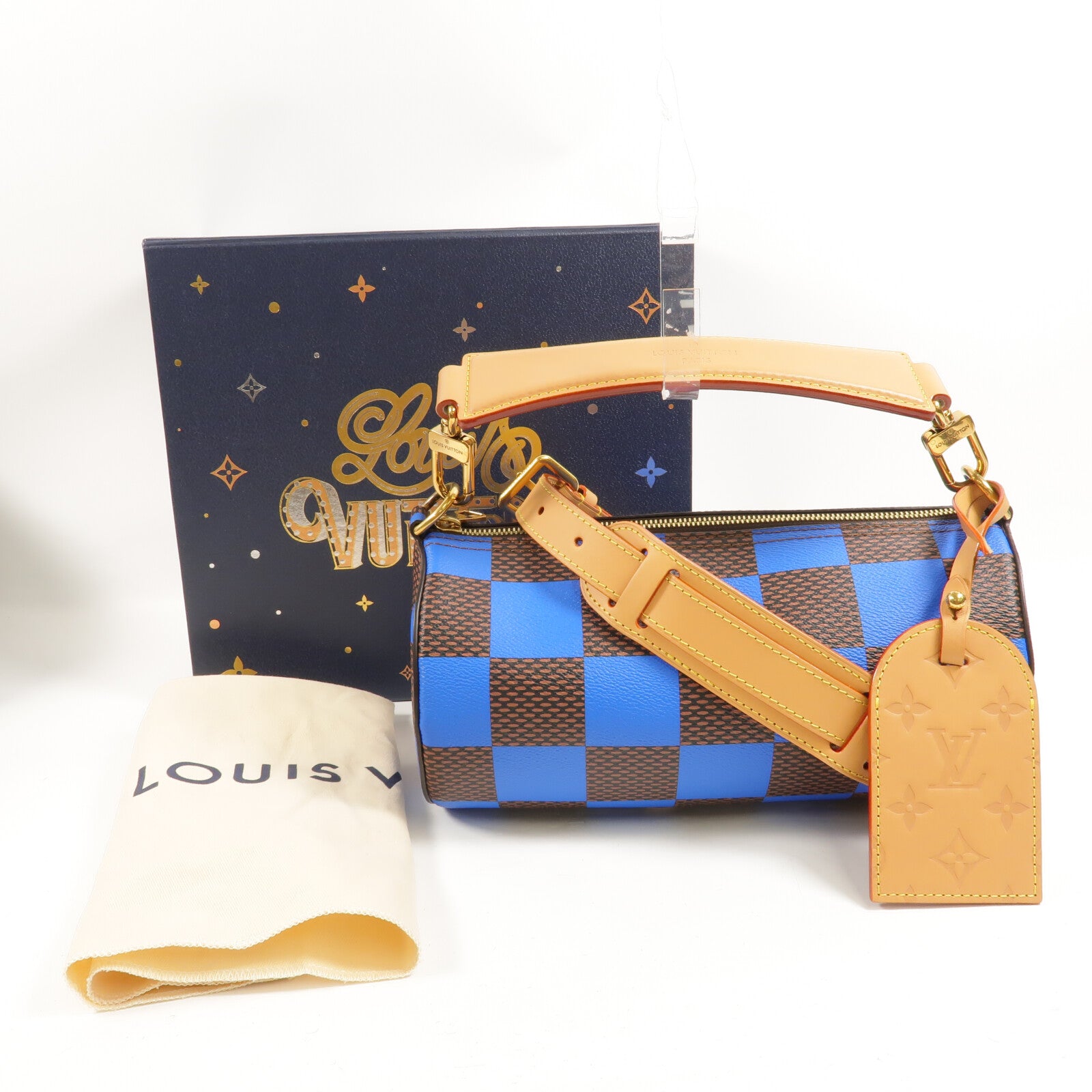 LOUIS VUITTON Damier Pop Soft Polochon PM手挽肩背兩用袋