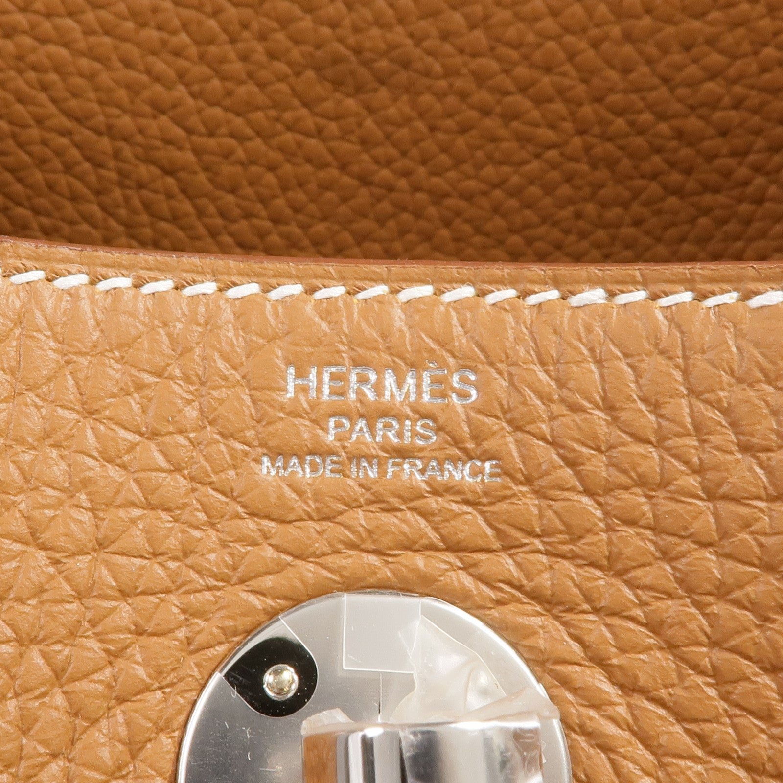 HERMES Clemence皮革Lindy 26銀扣手挽肩背兩用袋Gold