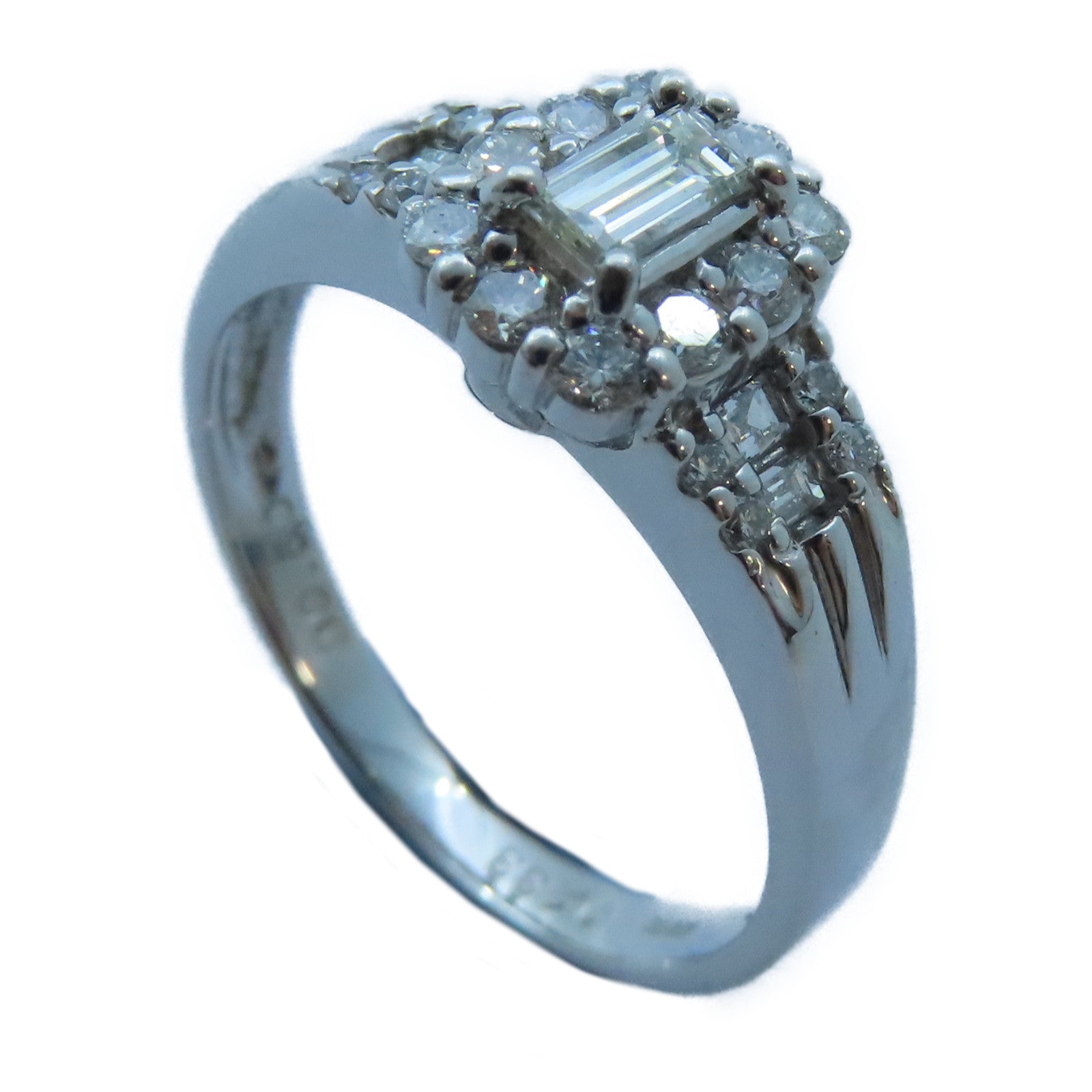 JEWELRY 【激減優惠】18K白金Diamond Ring 0.233ct/0.50ct鑽石戒指US#8