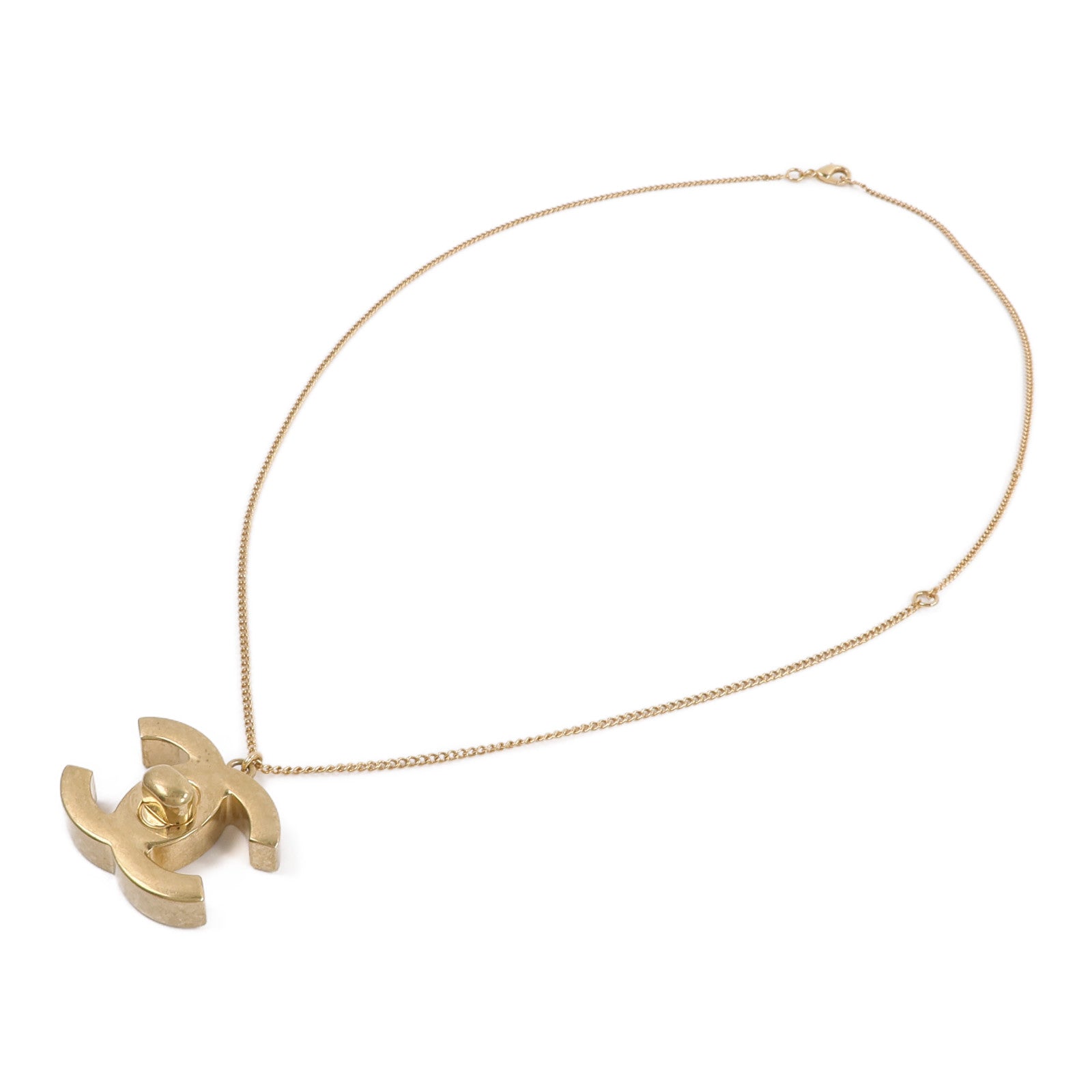 CHANEL 金屬Vintage CC Turnlock Necklace項鍊