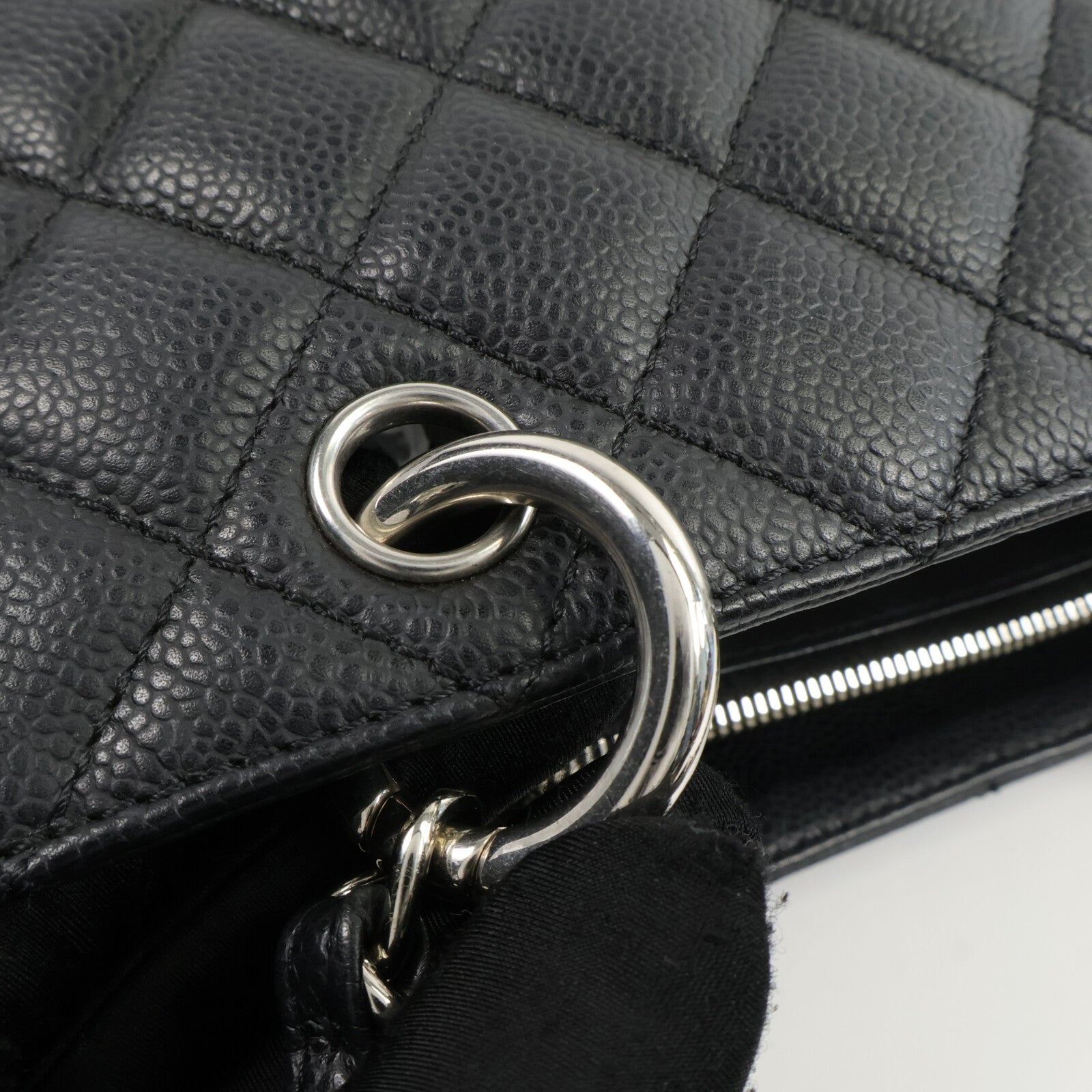 CHANEL 牛皮皮革GST Grand Shopping Tote Bag鏈帶肩背袋