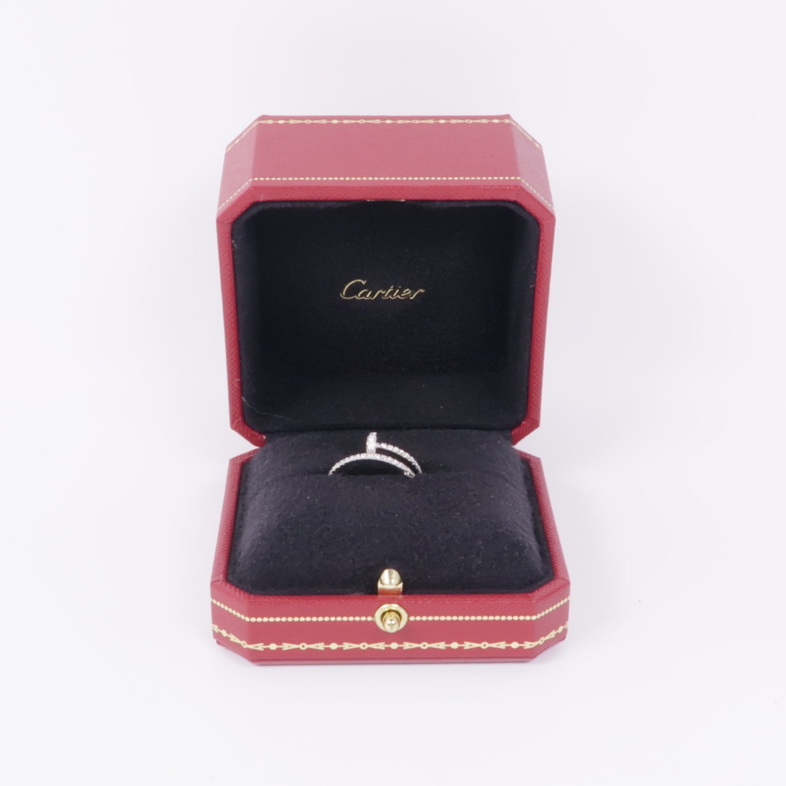 CARTIER Juste Un Clou Ring B4231600 Diamond 18K White Gold Cartier#54 US#7.25