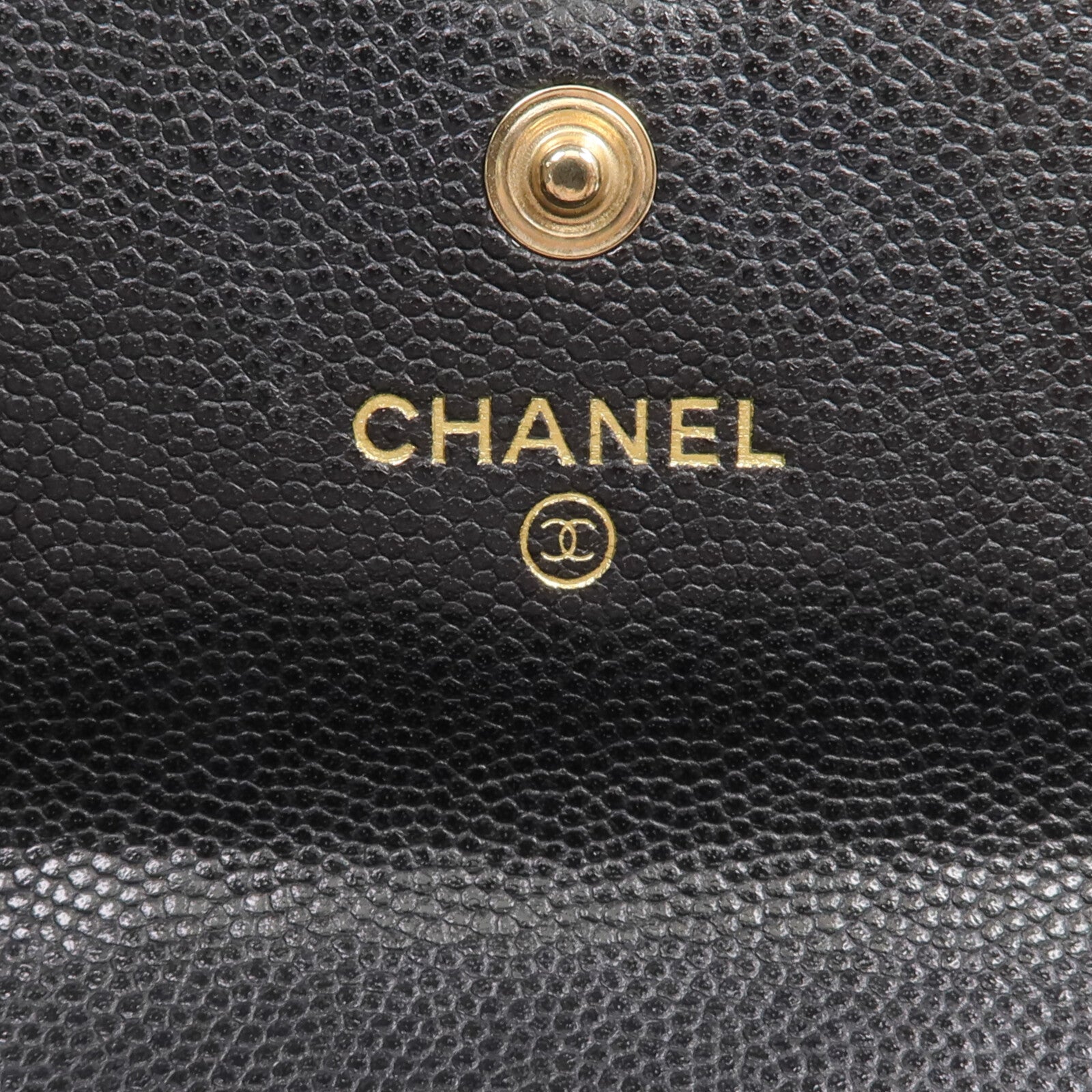CHANEL 牛皮皮革Boy Long Wallet金扣長錢包