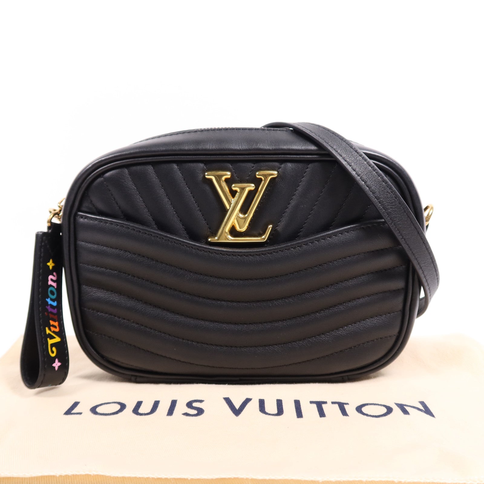 LOUIS VUITTON 牛皮皮革Camera Bag金扣鏈帶肩背袋