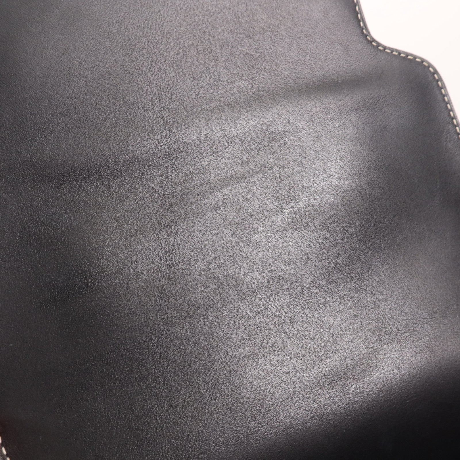 HERMES Sombrero皮革Roulis 23銀扣肩背袋Noir