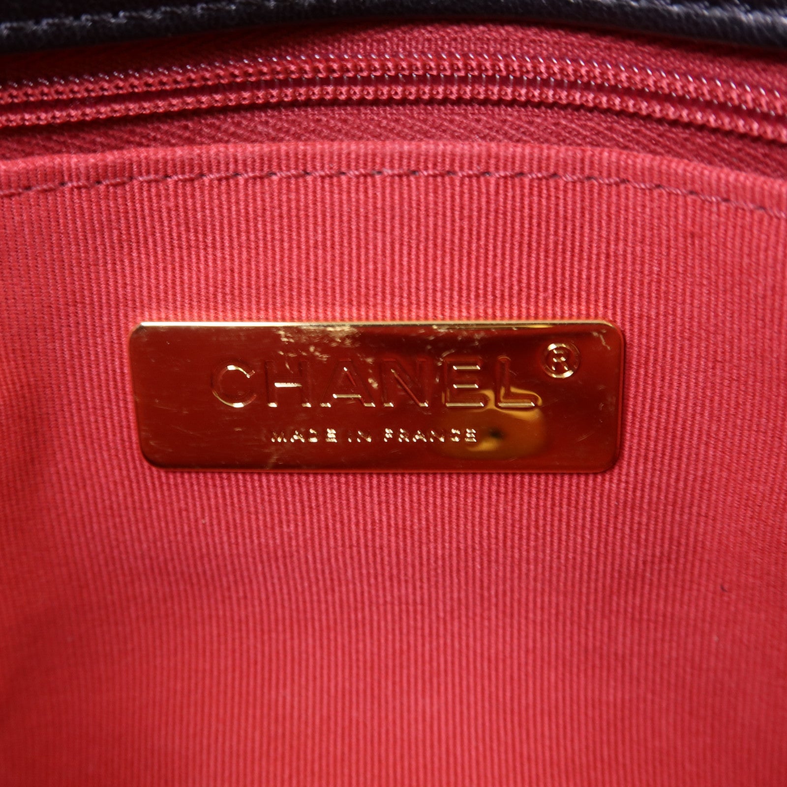 CHANEL 羊皮皮革Chanel 19金扣手挽肩背兩用袋