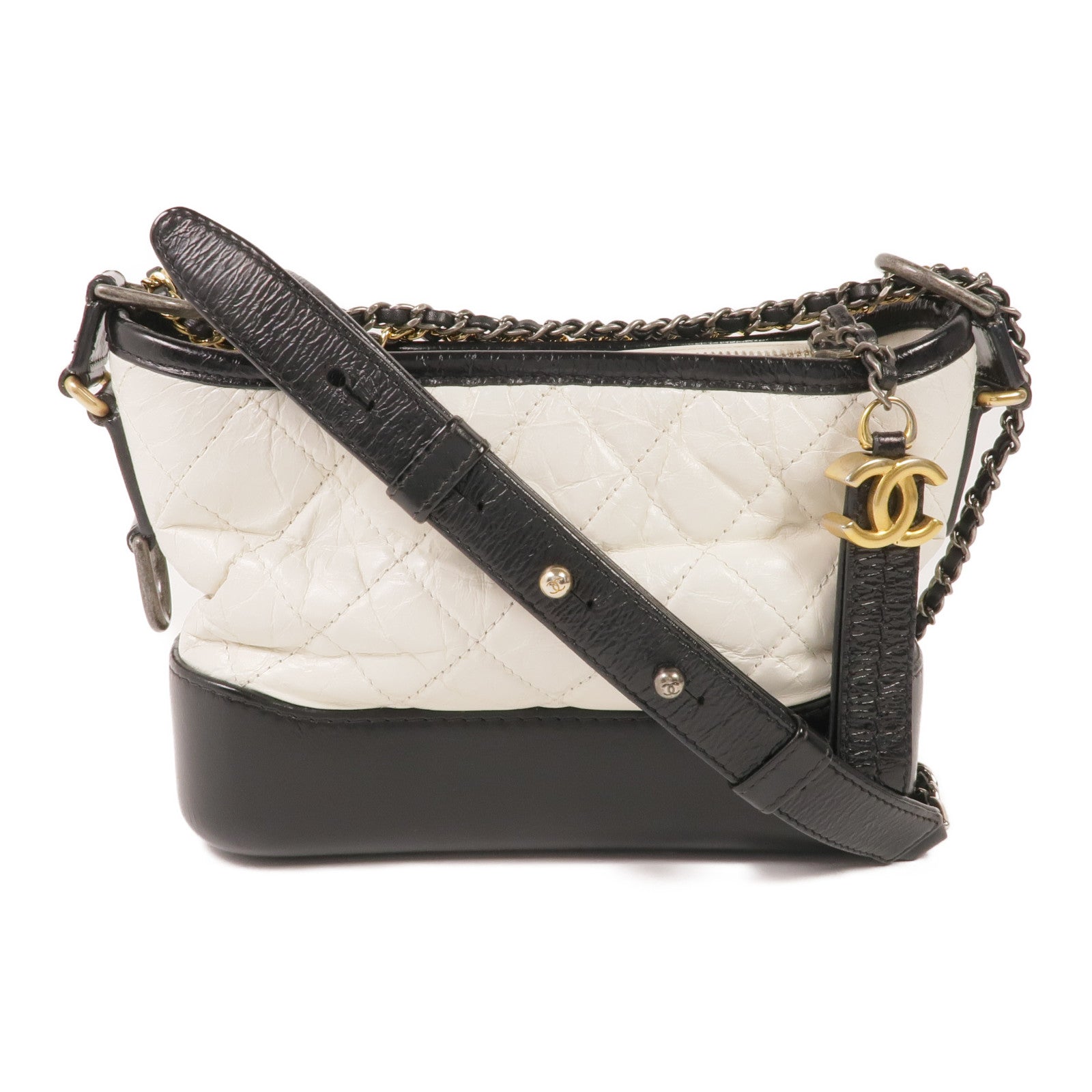 CHANEL 牛皮皮革Gabrielle Small鏈帶肩背袋