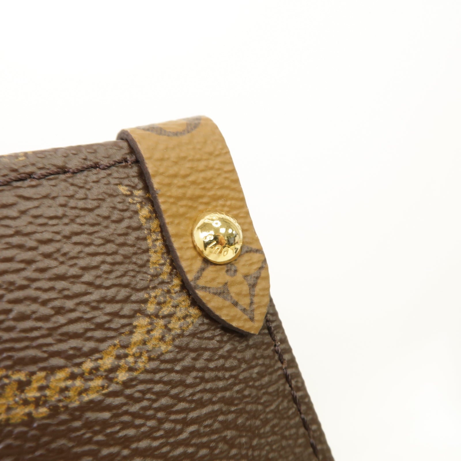 LOUIS VUITTON Monogram Giant Reverse OnTheGo MM金扣手挽肩背兩用袋棕色
