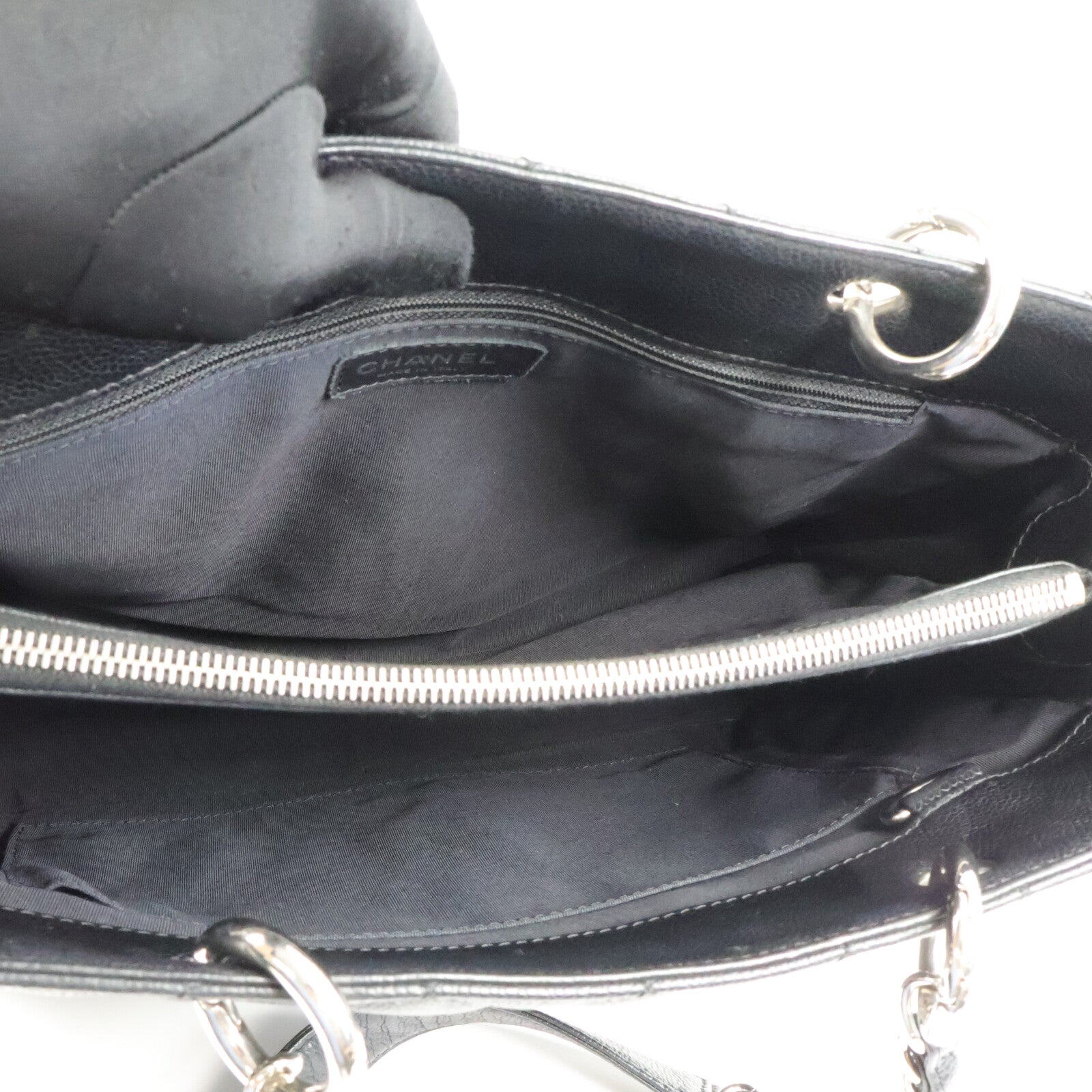 CHANEL 牛皮皮革GST Grand Shopping Tote Bag鏈帶肩背袋