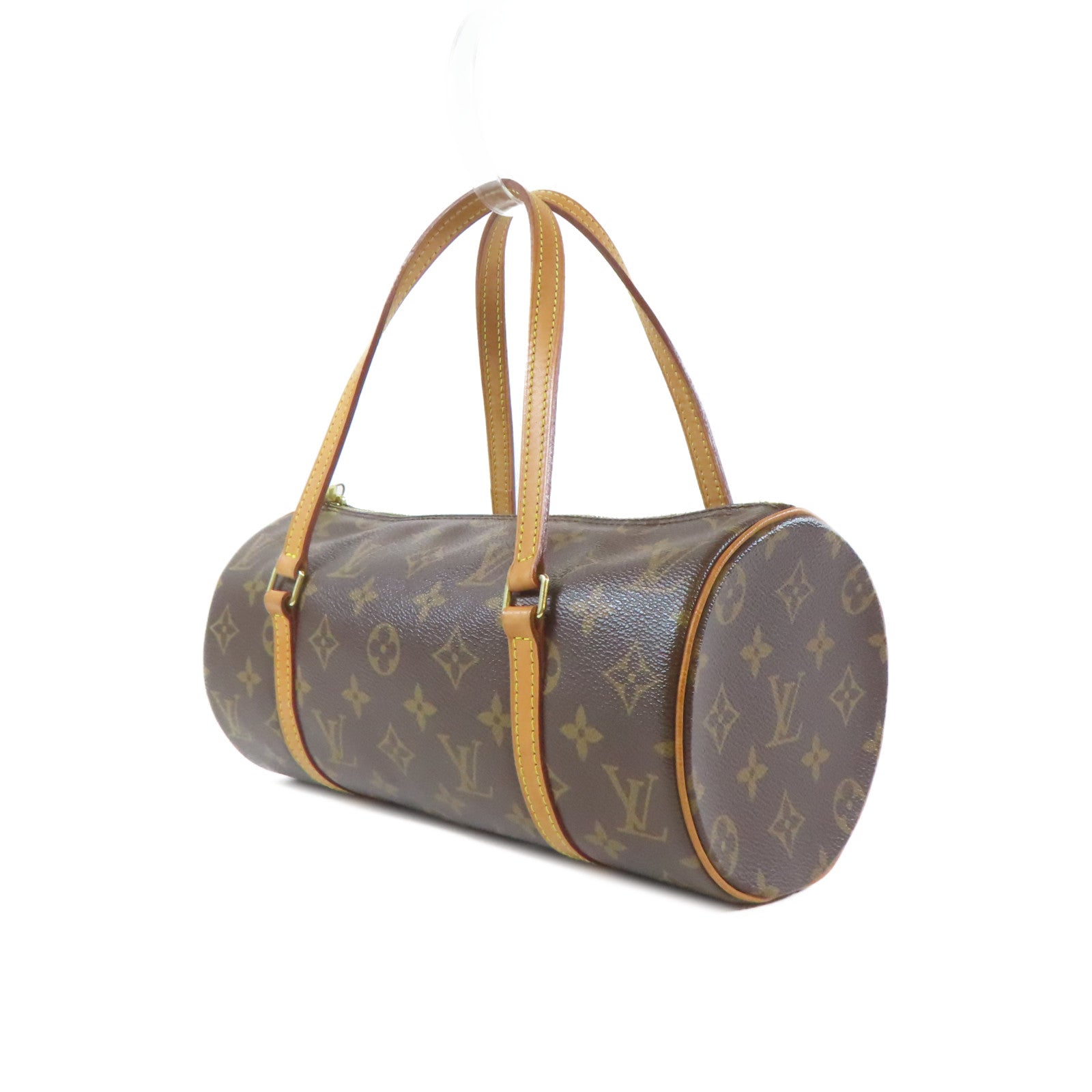 LOUIS VUITTON Monogram Papillon PM金扣手挽袋啡色
