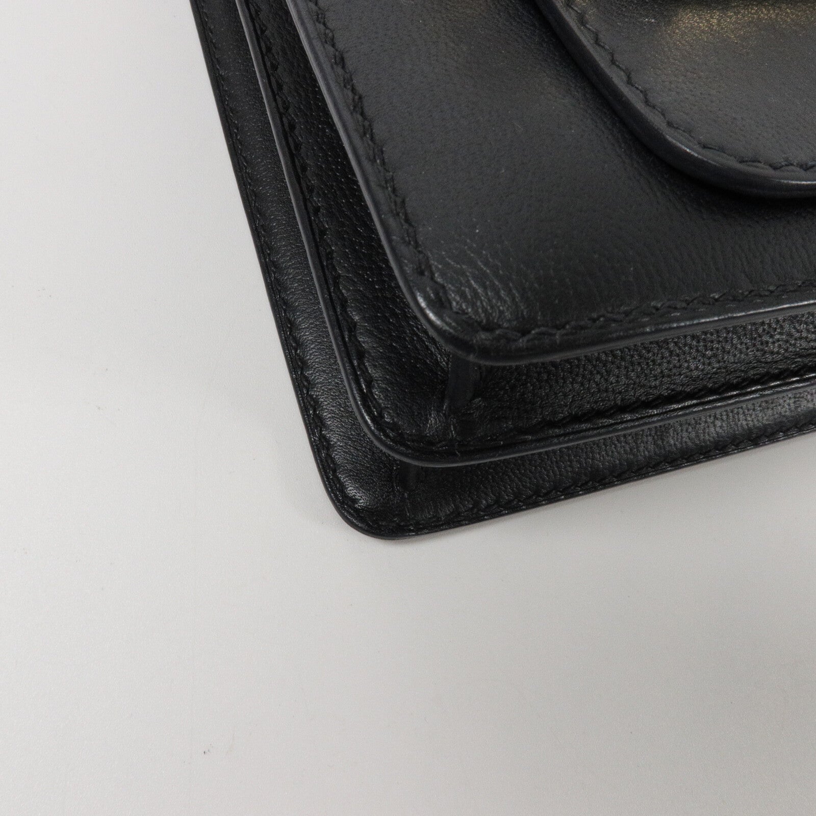 HERMES Allegretto皮革Roulis 23肩背袋Noir