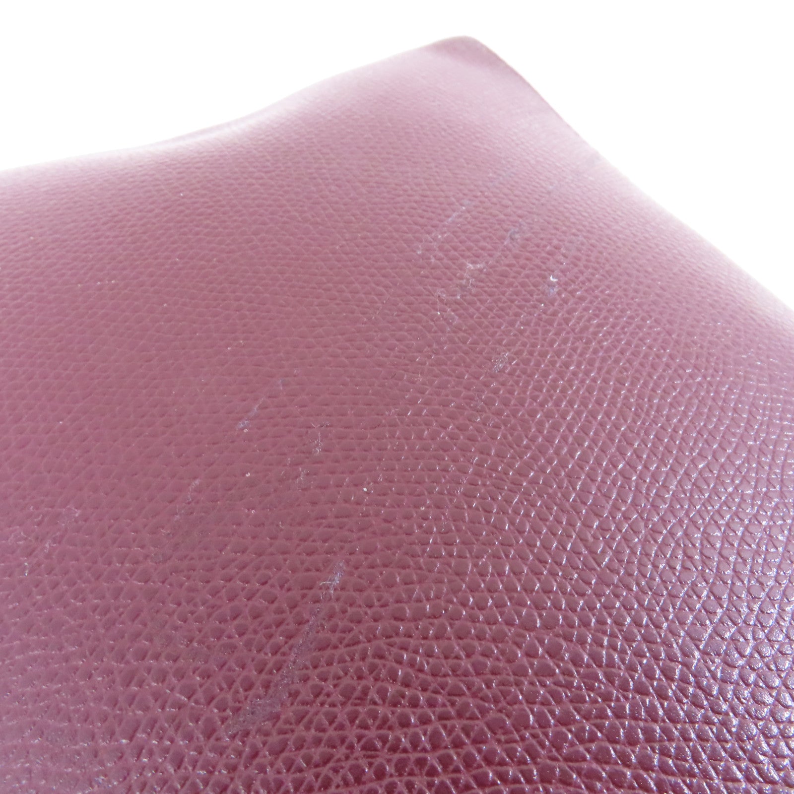 Furla 牛皮皮革Pouch/Clutch金扣手拿包酒紅色