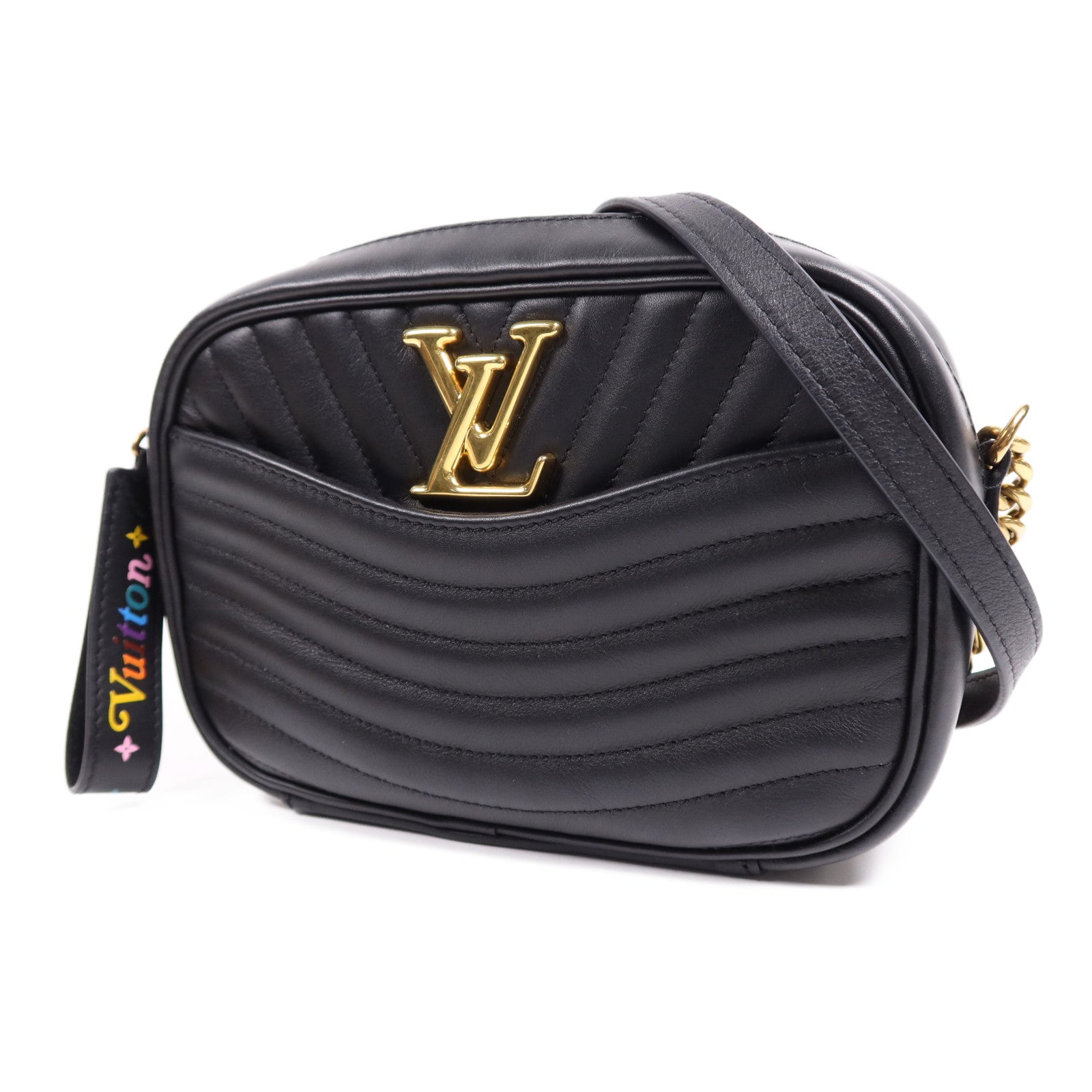 LOUIS VUITTON 牛皮皮革Camera Bag金扣鏈帶肩背袋