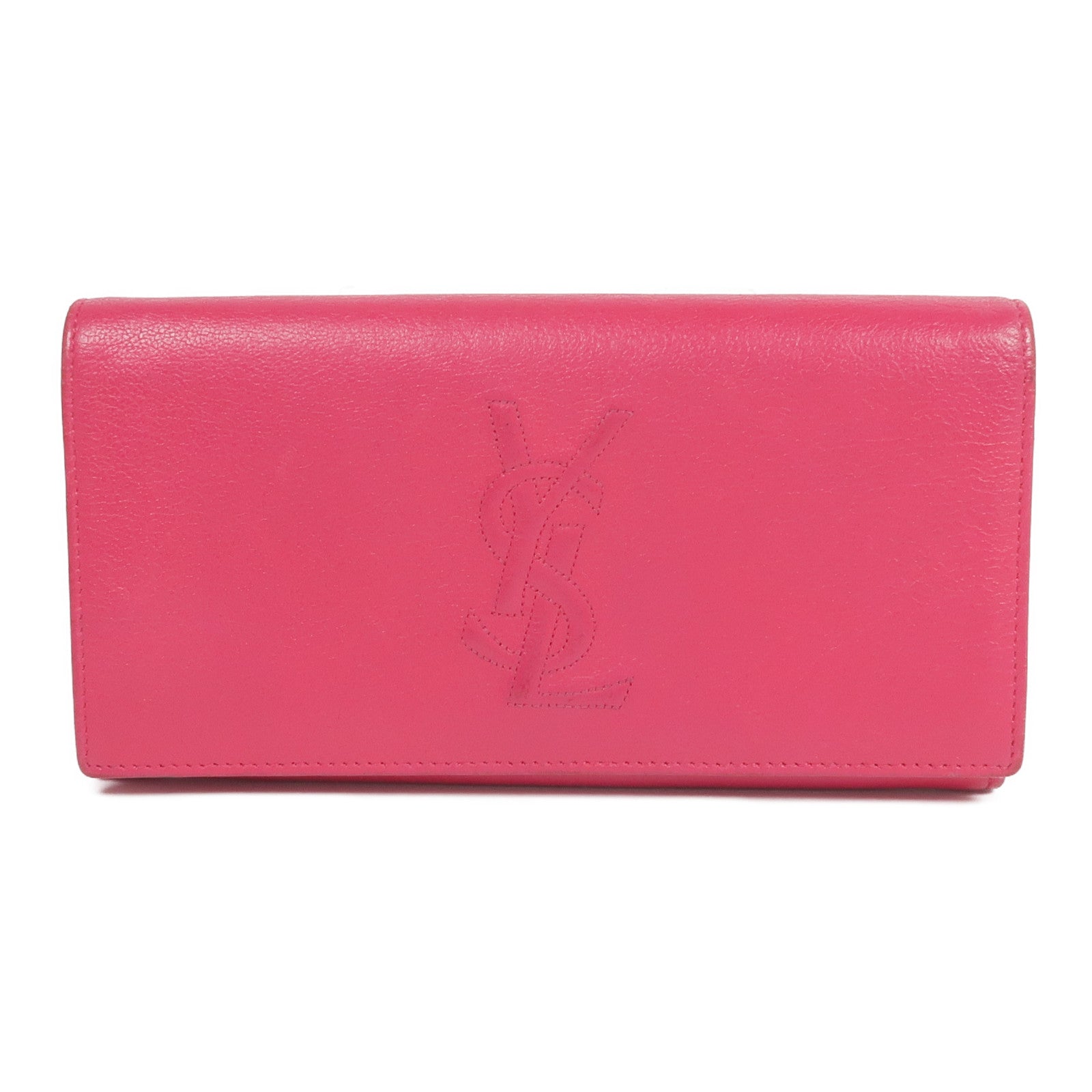 SAINT LAURENT 牛皮皮革Long Wallet金扣長錢包