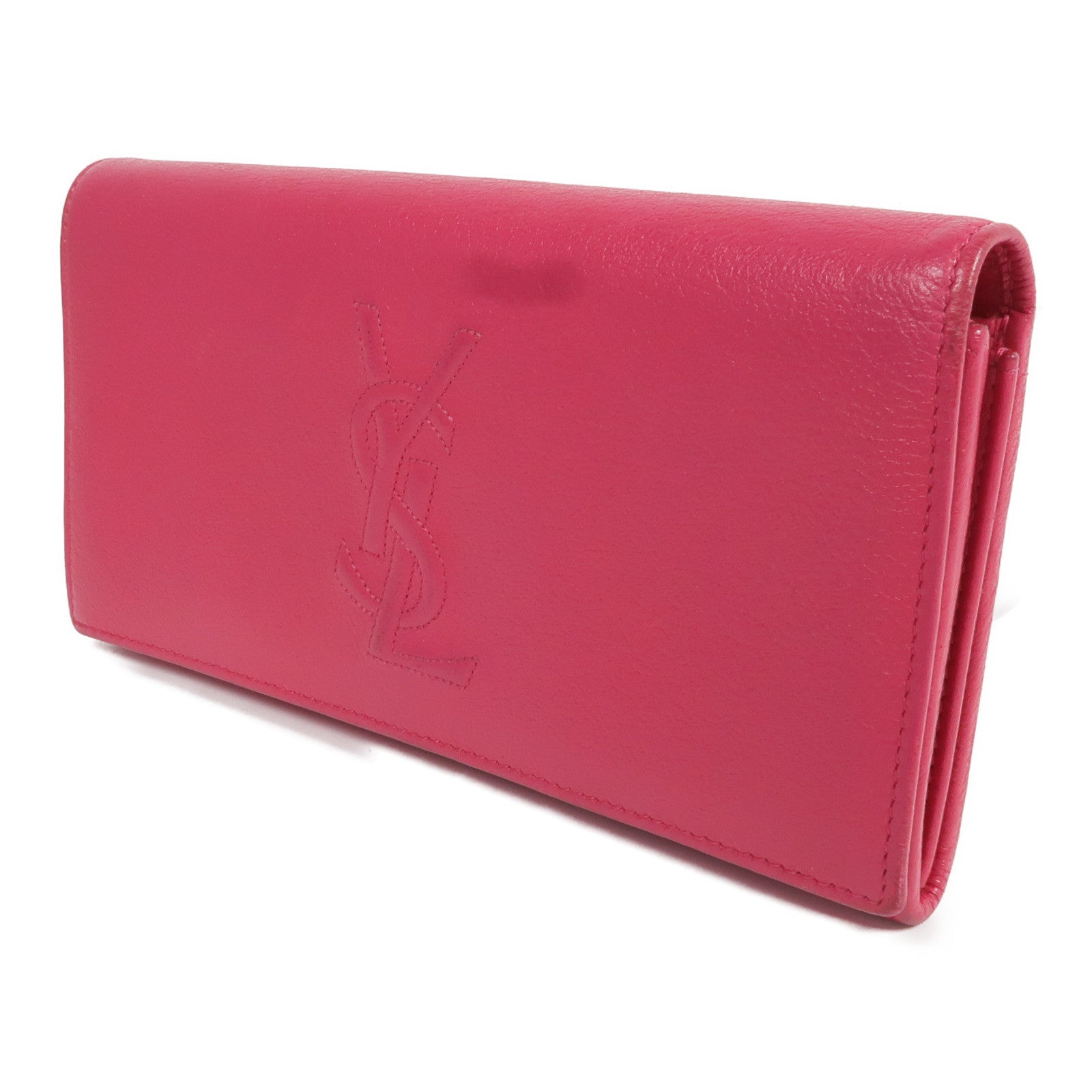 SAINT LAURENT 牛皮皮革Long Wallet金扣長錢包