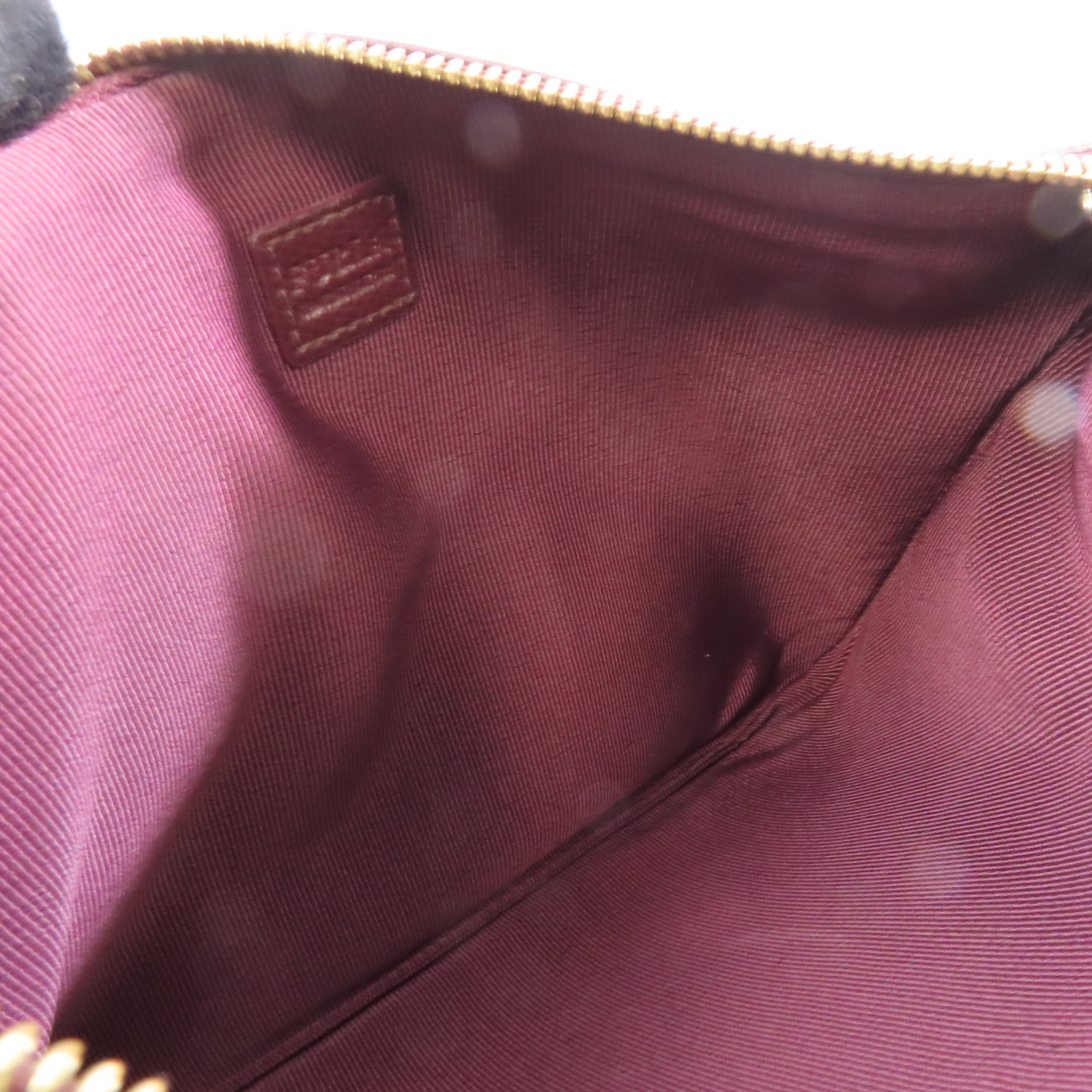 Furla 牛皮皮革Pouch/Clutch金扣手拿包酒紅色