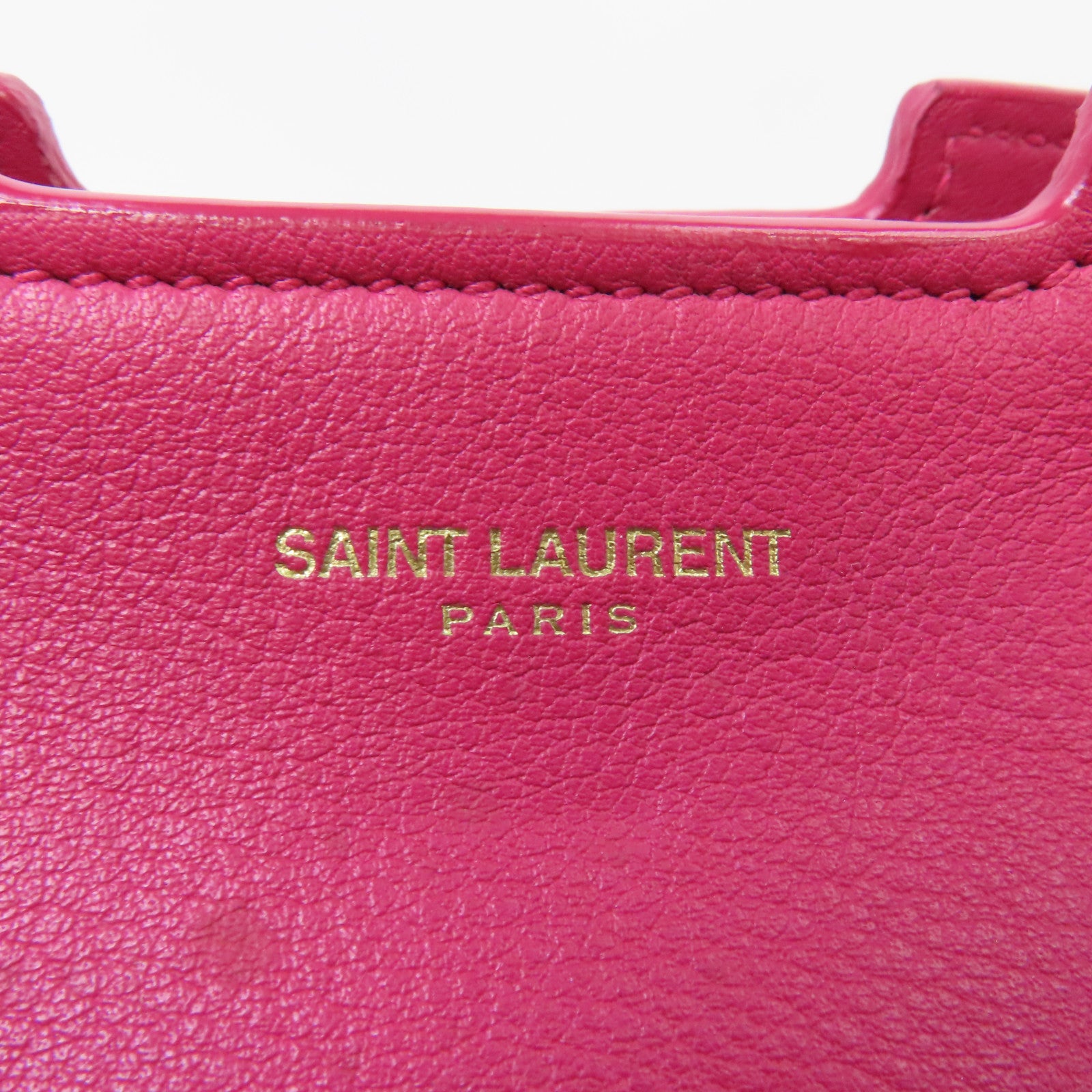 SAINT LAURENT 【激減優惠】牛皮皮革Y Cabas金扣手挽肩背兩用袋粉紅色