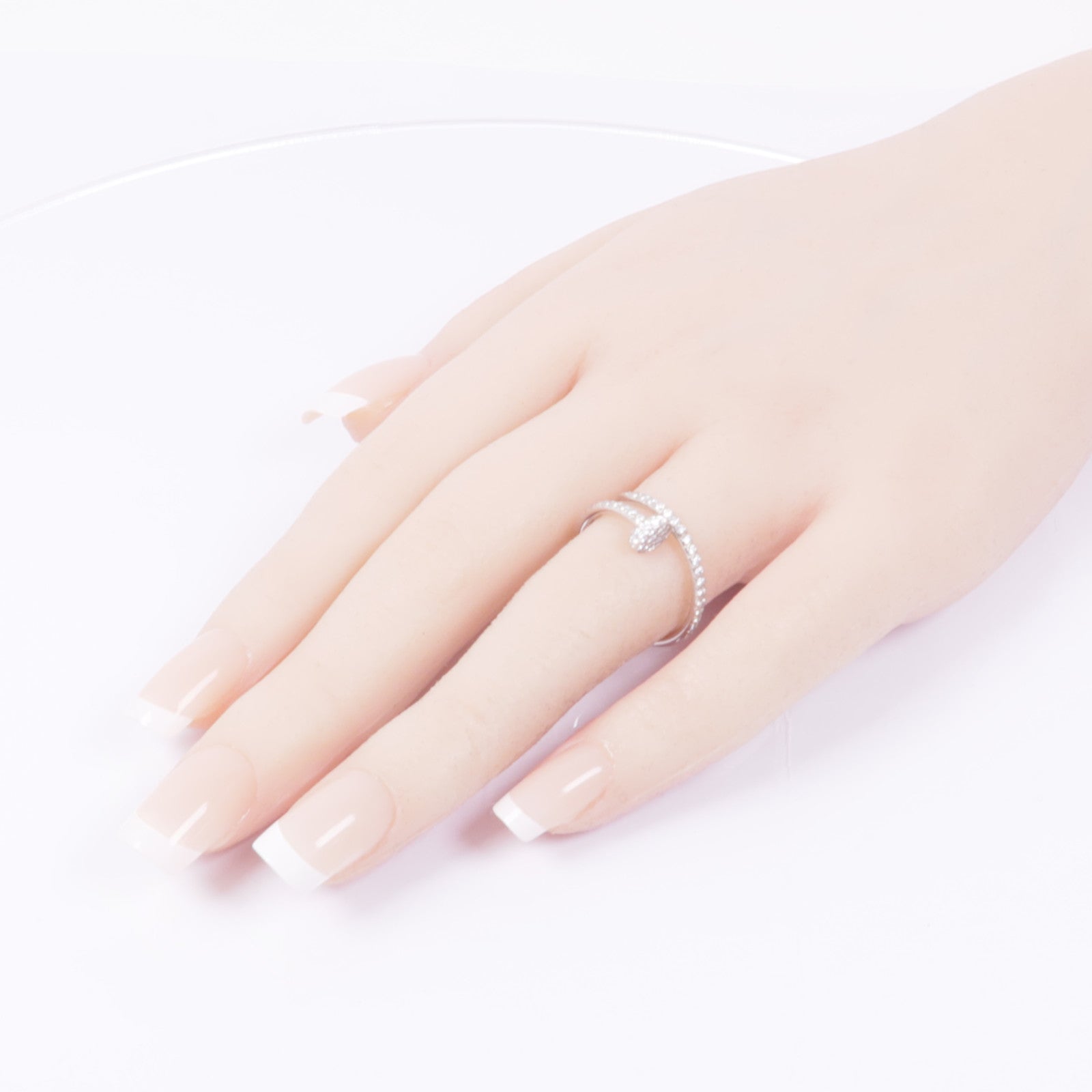 CARTIER Juste Un Clou Ring B4231600 Diamond 18K White Gold Cartier#54 US#7.25