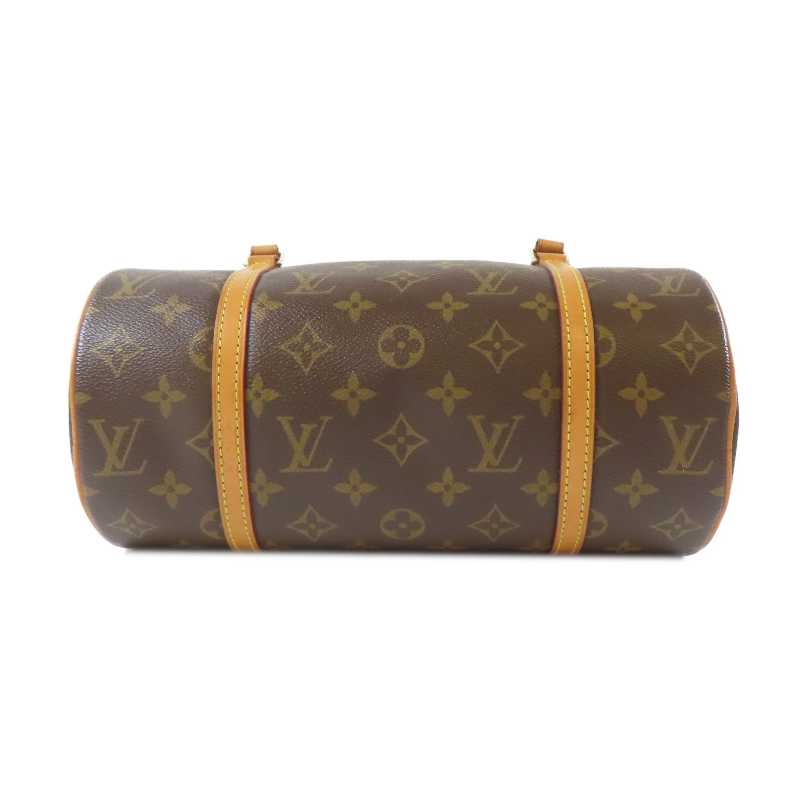 LOUIS VUITTON Monogram Papillon PM金扣手挽袋啡色