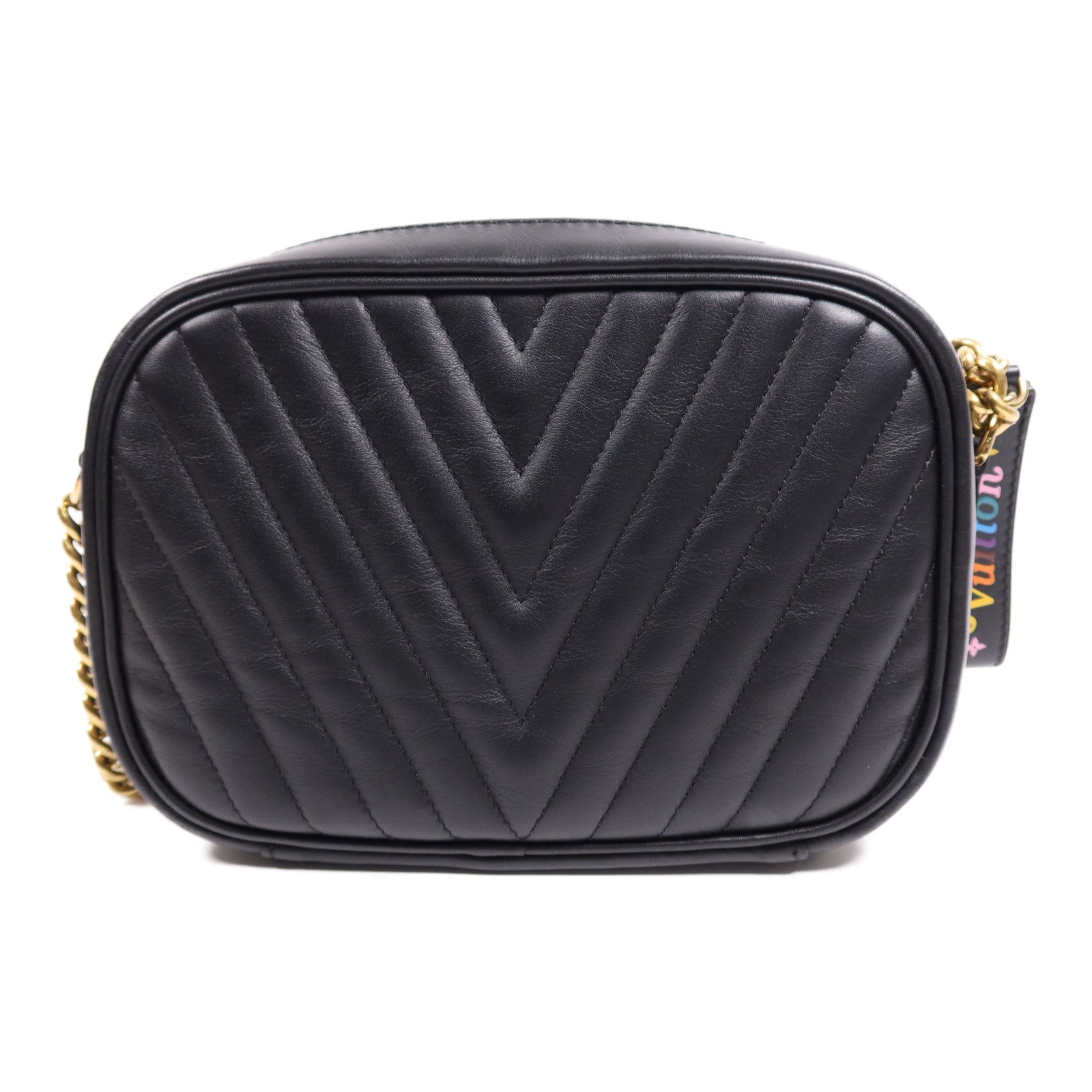 LOUIS VUITTON 牛皮皮革Camera Bag金扣鏈帶肩背袋