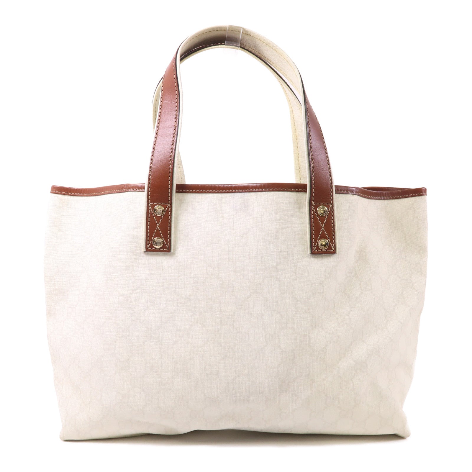 GUCCI 塗層帆布Tote Bag金扣肩背袋