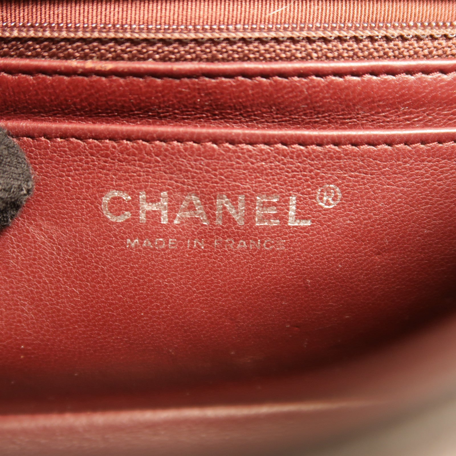 CHANEL 羊皮皮革Mini Classic 20銀扣肩背袋