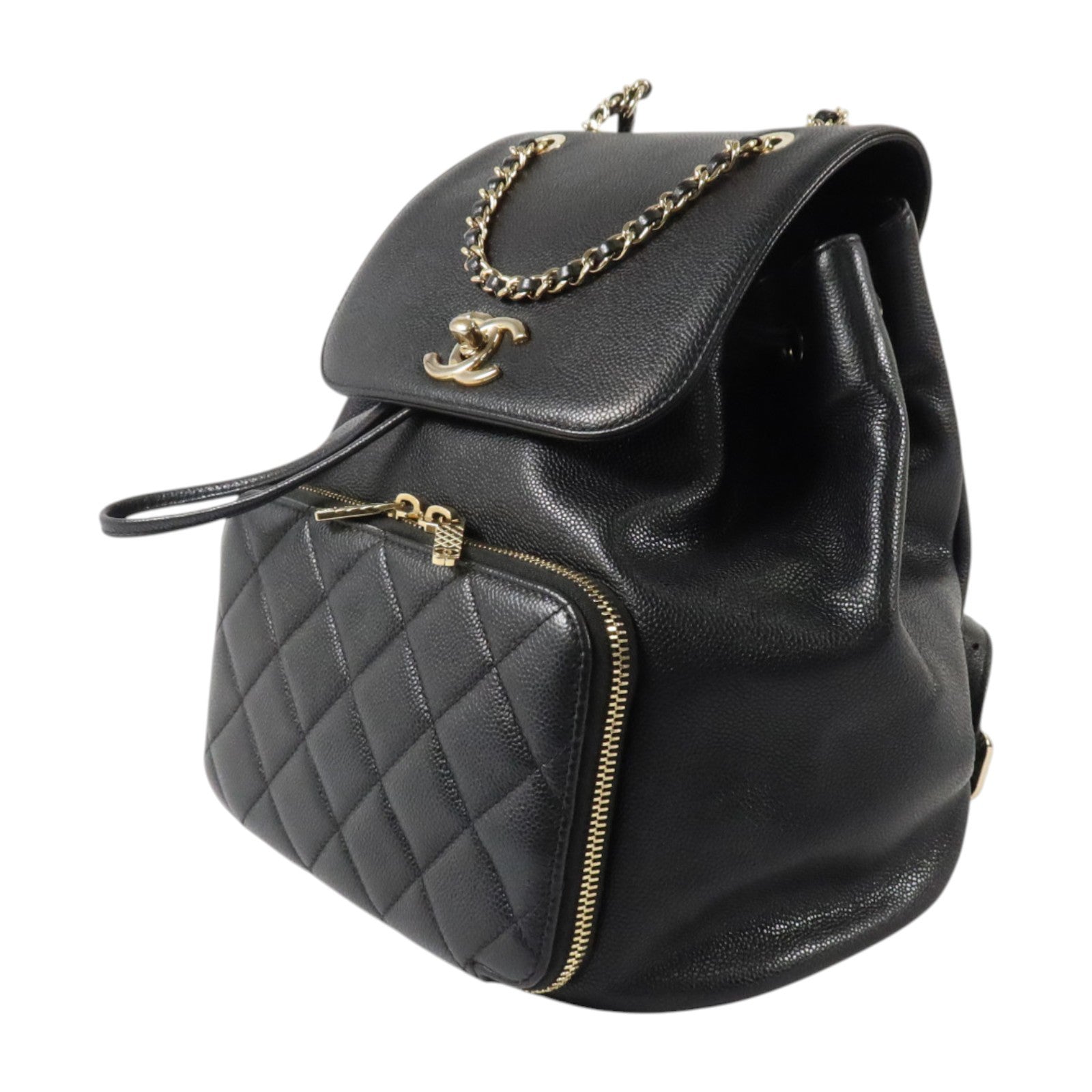 CHANEL 牛皮皮革Business Affnity金扣背包