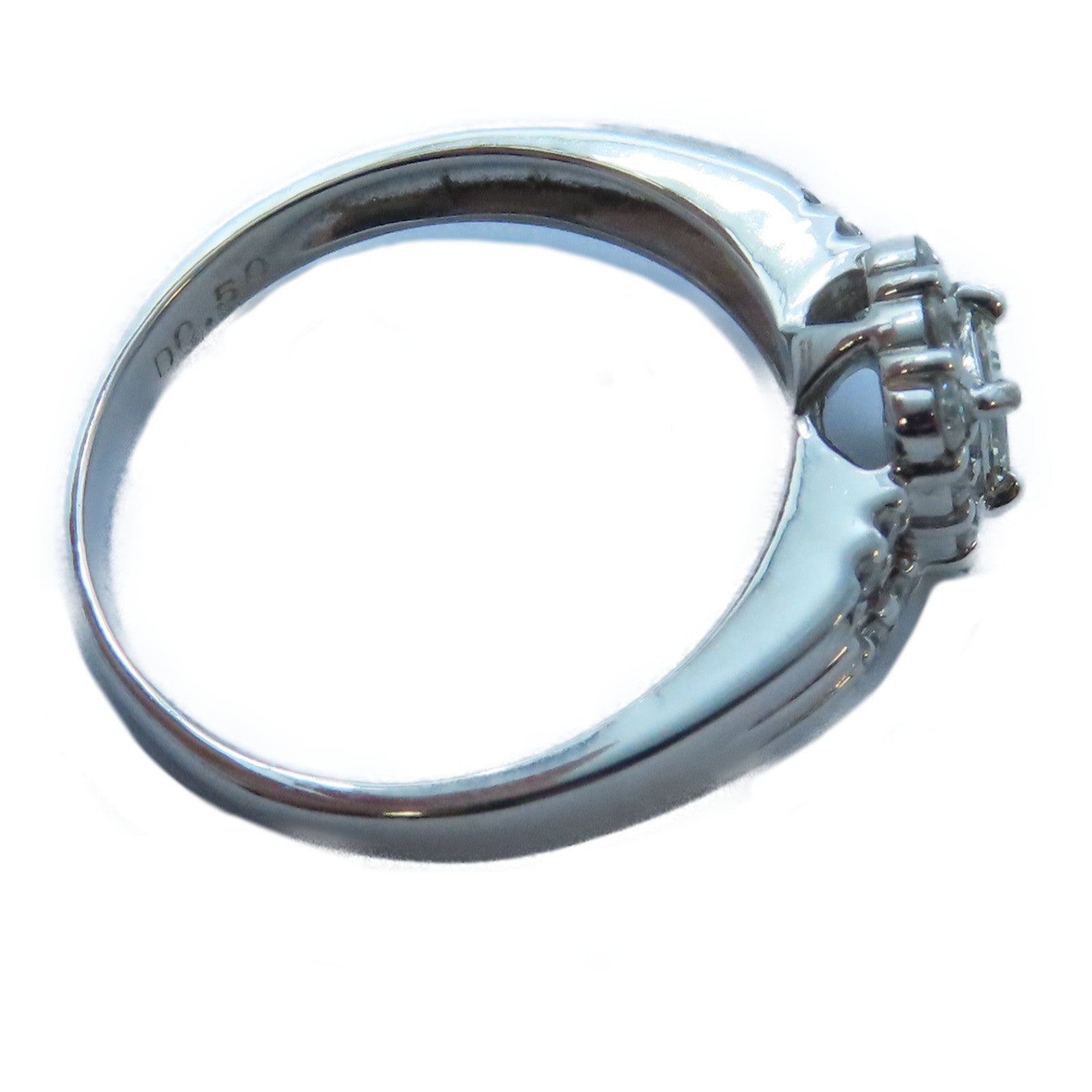JEWELRY 【激減優惠】18K白金Diamond Ring 0.233ct/0.50ct鑽石戒指US#8