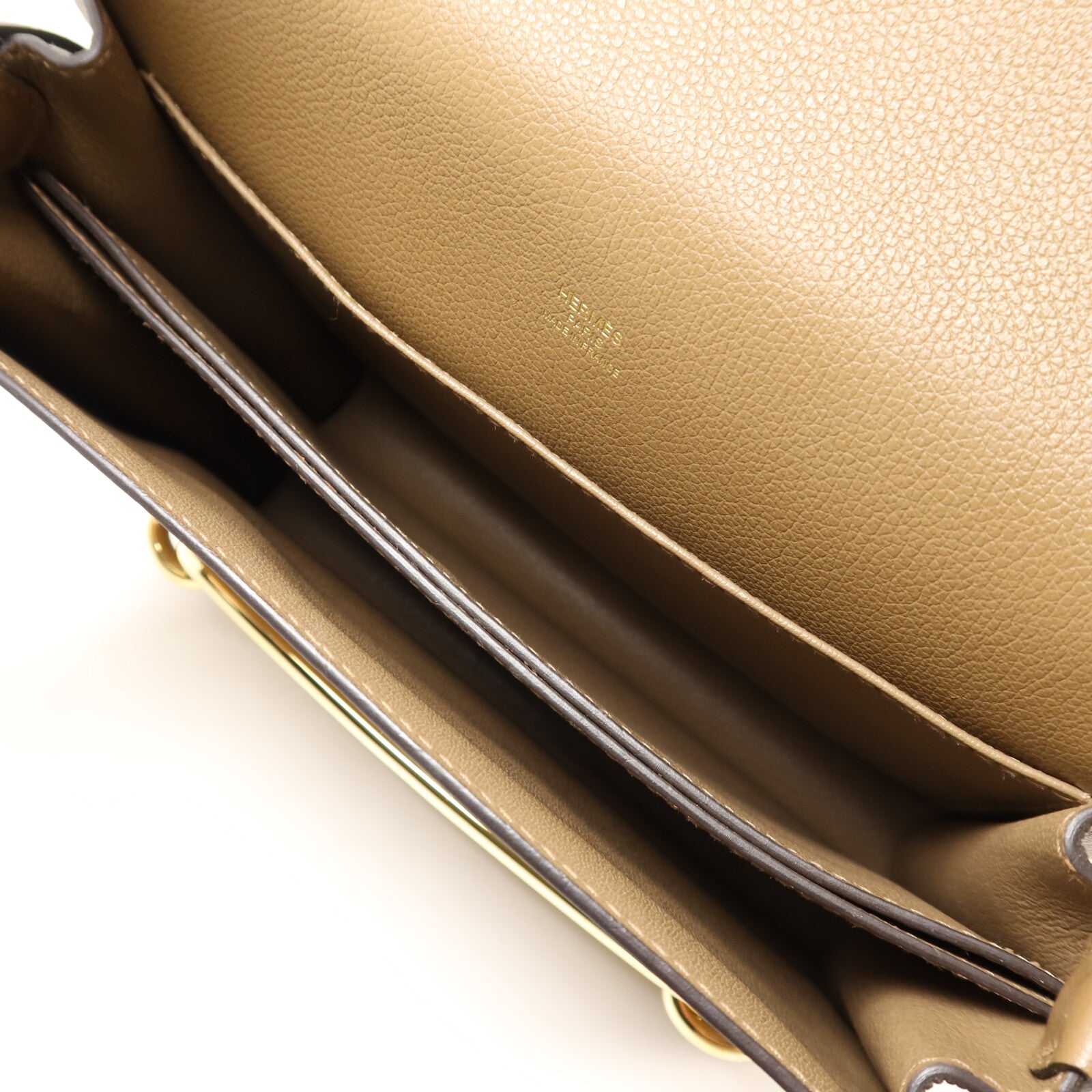 HERMES Evercolor皮革Roulis 23金扣肩背袋Alezan