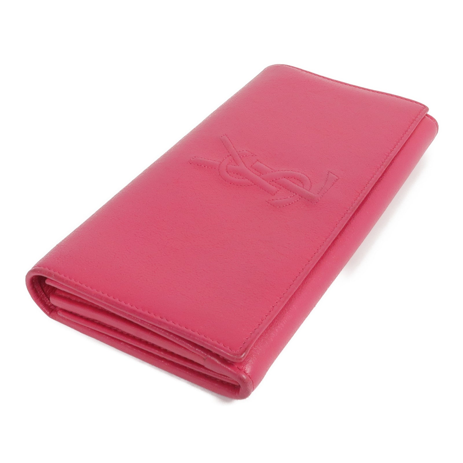 SAINT LAURENT 牛皮皮革Long Wallet金扣長錢包