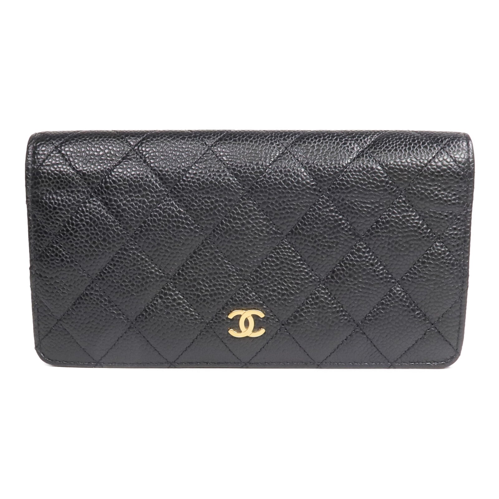 CHANEL 牛皮皮革Classic Flap Long Wallet金扣長錢包