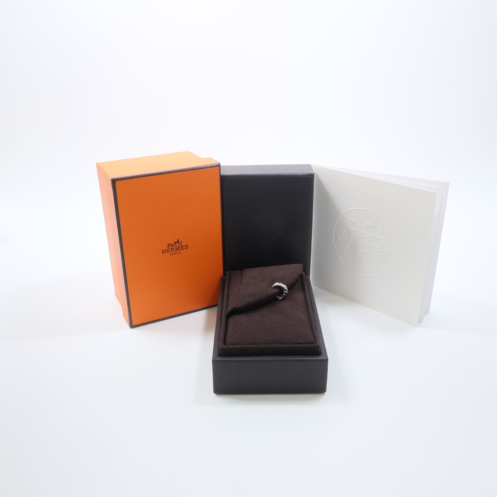 HERMES 18K白金Diamond Single Ear Cuff鑽石耳夾