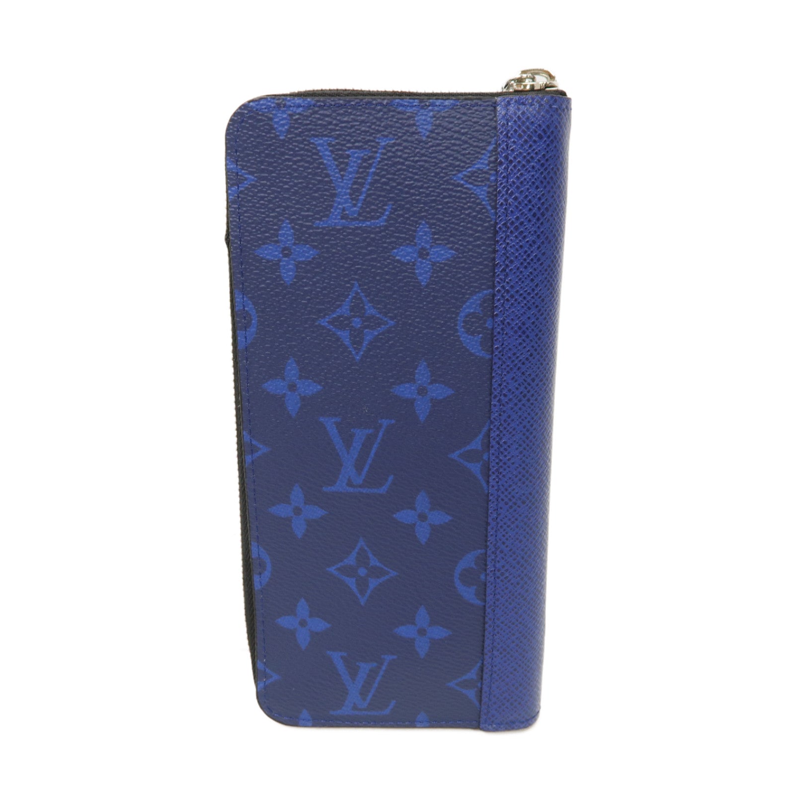 LOUIS VUITTON Taigarama Zippy Wallet Vertical銀扣長錢包藍色