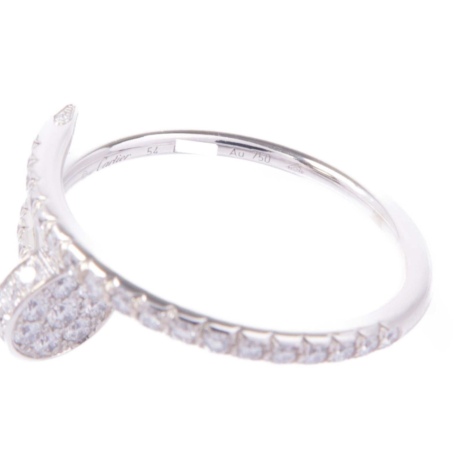CARTIER Juste Un Clou Ring B4231600 Diamond 18K White Gold Cartier#54 US#7.25