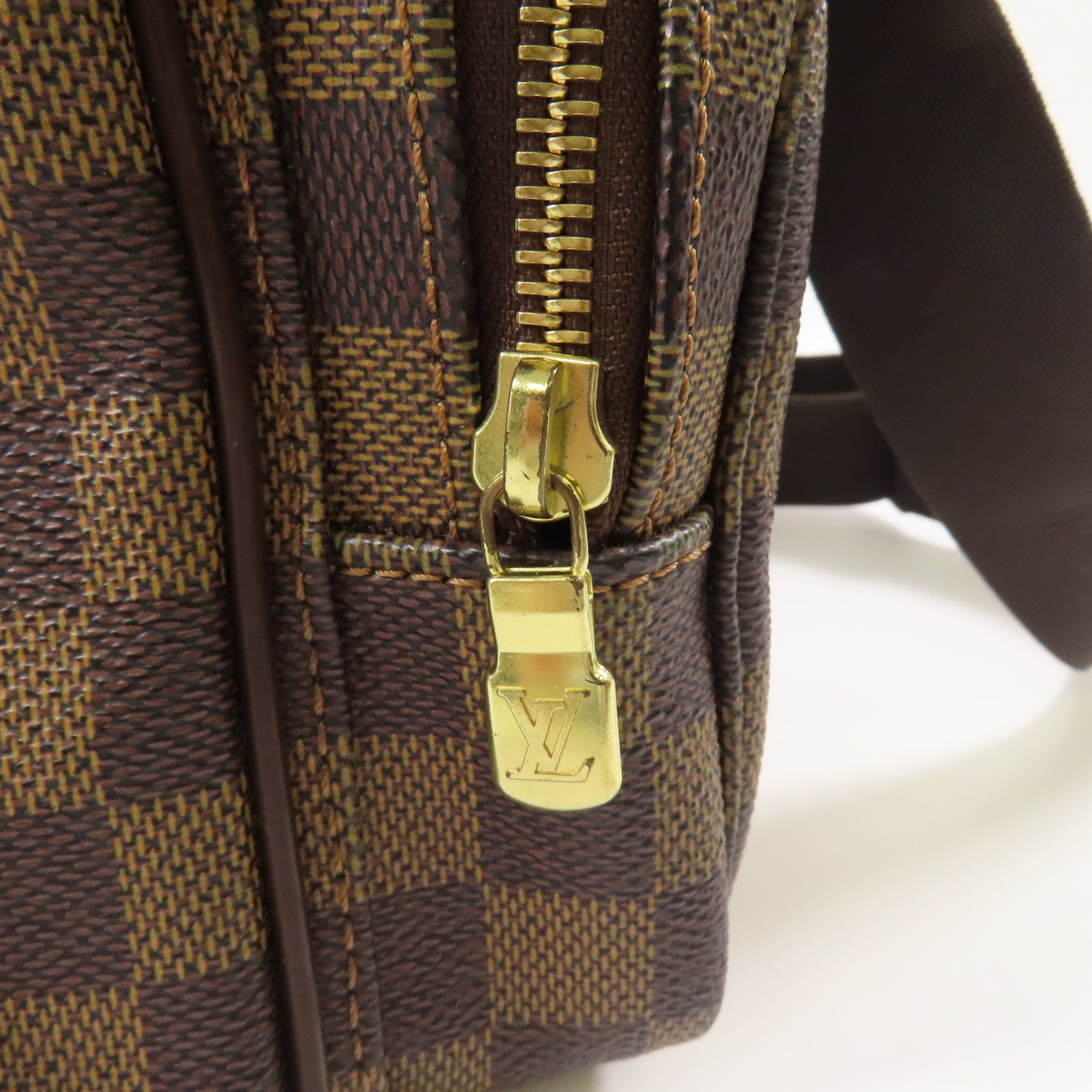 LOUIS VUITTON Damier Reporter Melville金扣肩背袋