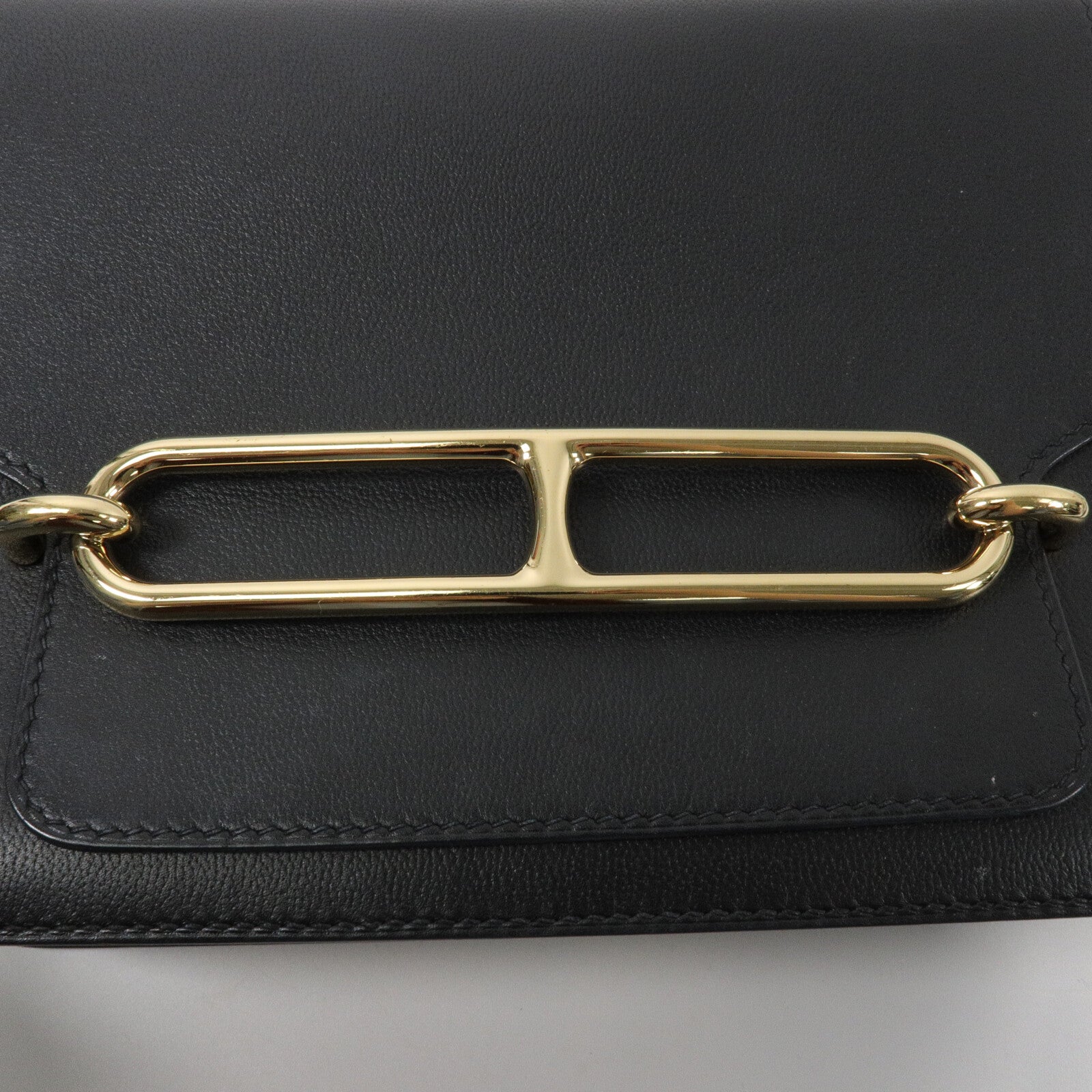 HERMES Allegretto皮革Roulis 23肩背袋Noir