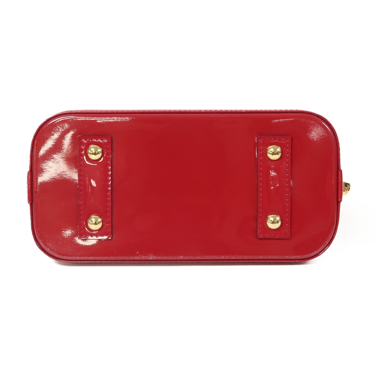 LOUIS VUITTON 【激減優惠】Monogram Vernis Alma BB金扣手挽肩背兩用袋紅色