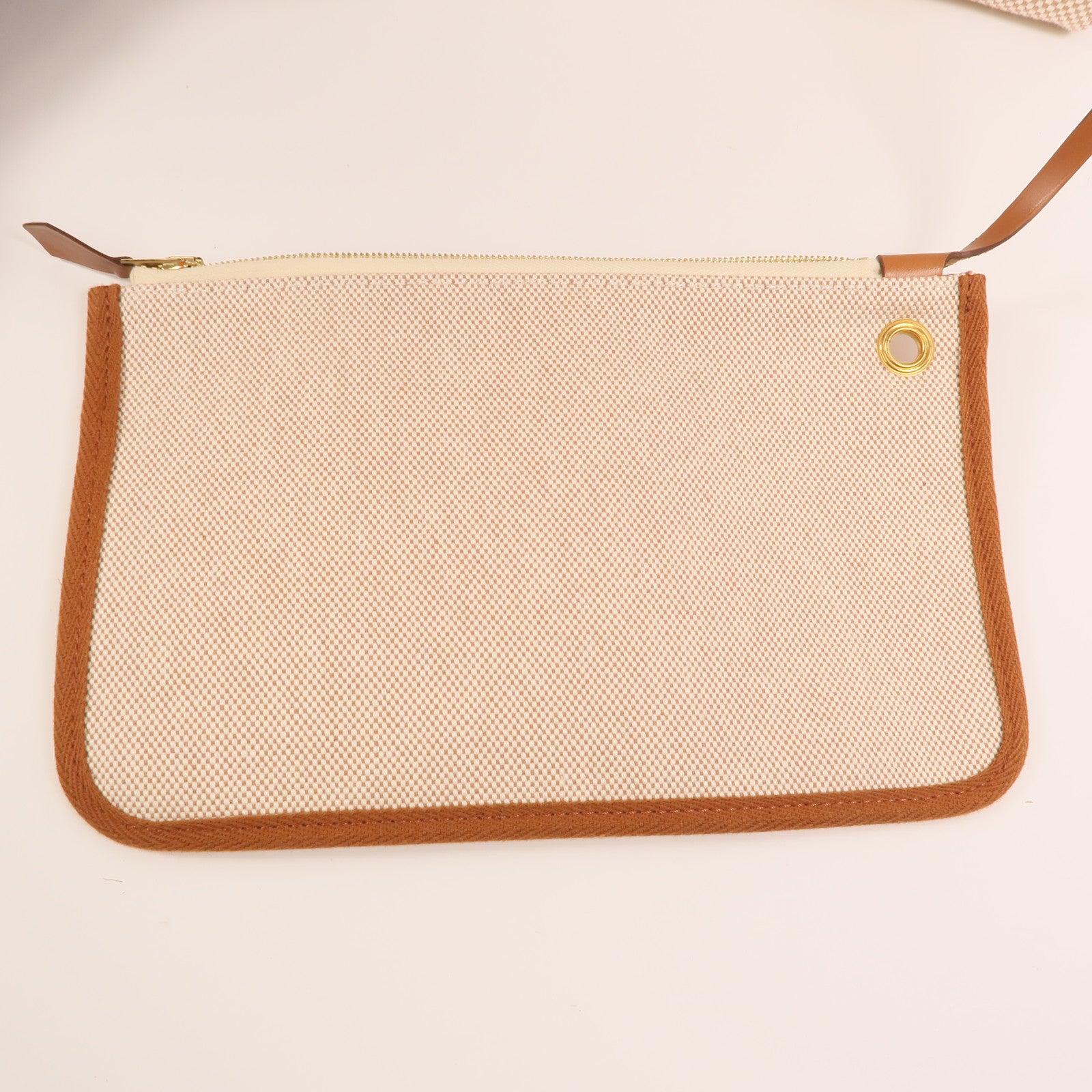 HERMES 帆布Herbag PM金扣手挽肩背兩用袋