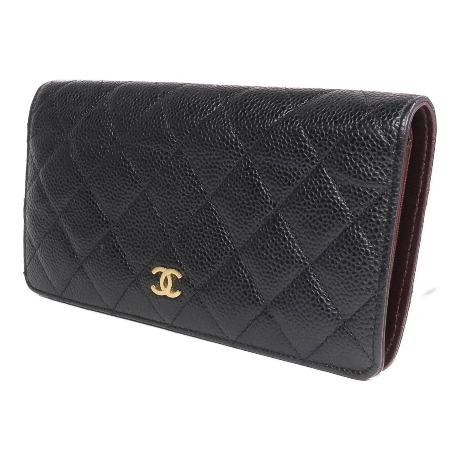 CHANEL 牛皮皮革Classic Flap Long Wallet金扣長錢包