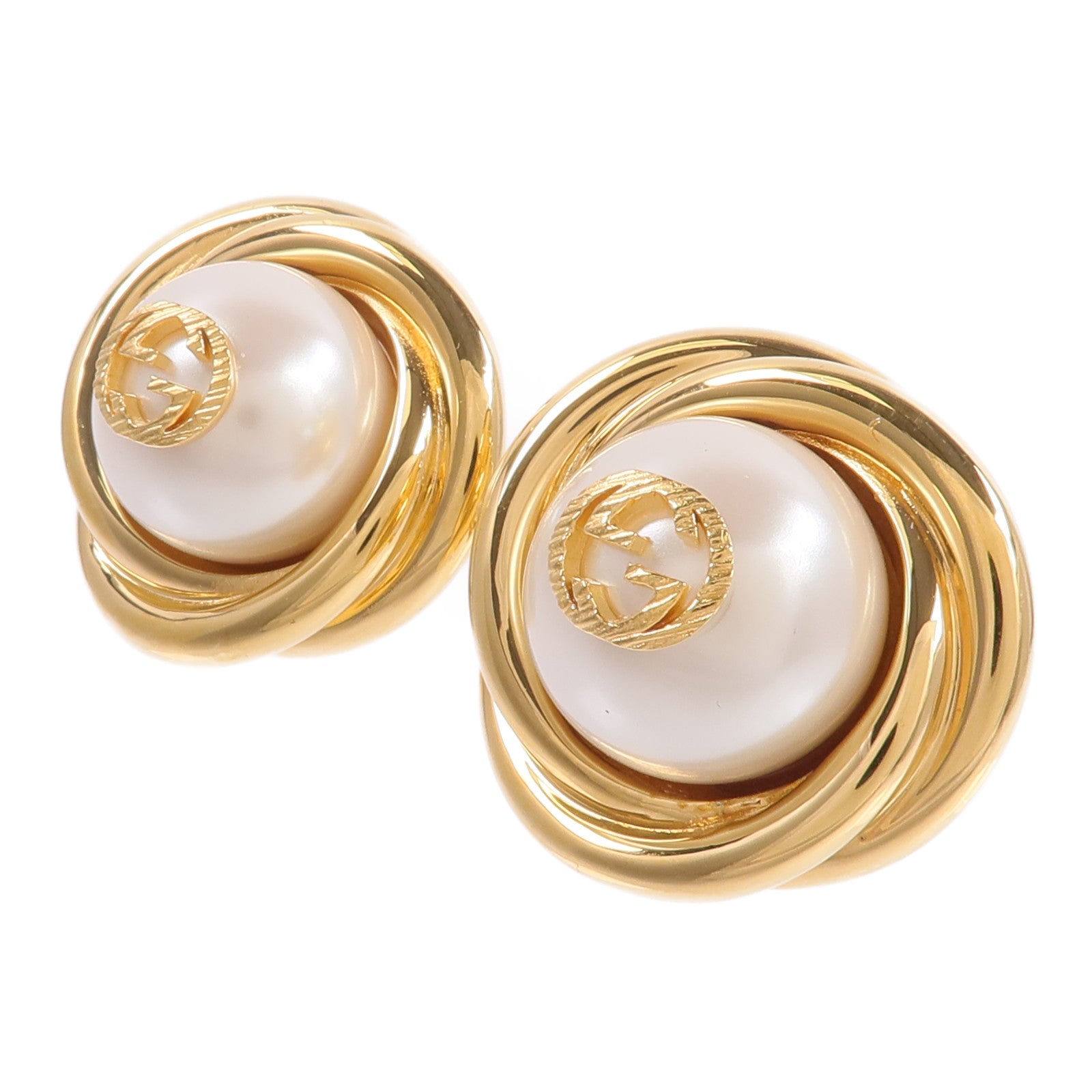 GUCCI 【激減優惠】PVC/金屬Interlocking G Clip-On Earrings耳環