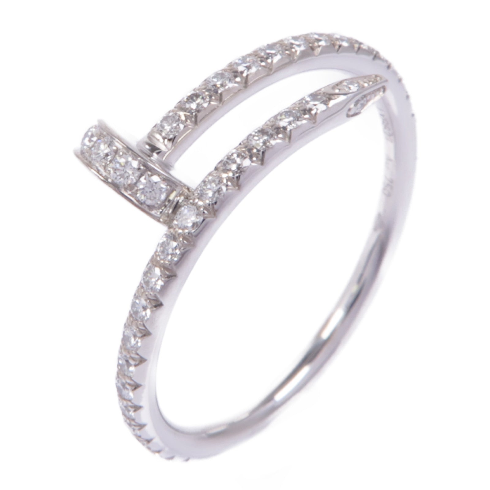 CARTIER Juste Un Clou Ring B4231600 Diamond 18K White Gold Cartier#54 US#7.25