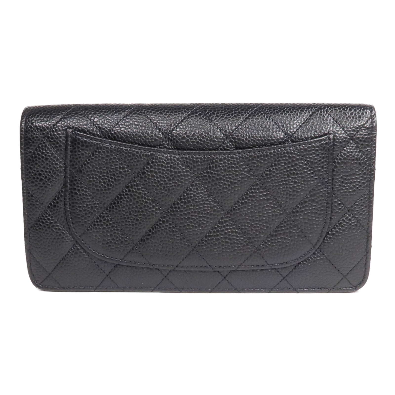 CHANEL 牛皮皮革Classic Flap Long Wallet金扣長錢包